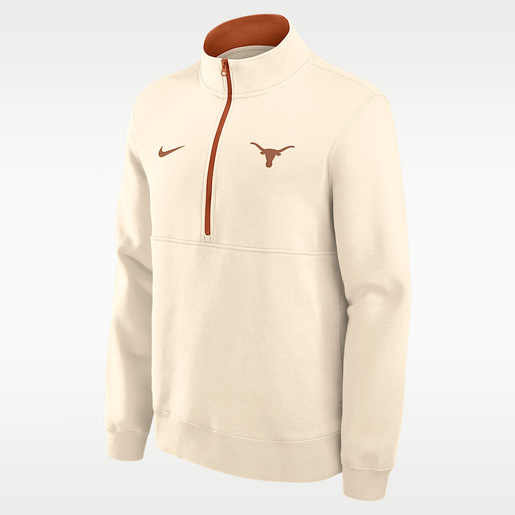 Texas Primetime Primary Logo Men's Nike College 1/2-Zip Crew