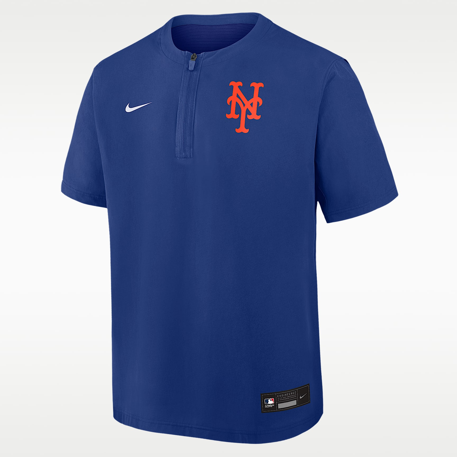 New York Mets Authentic Collection Men's Nike Dri-FIT MLB 1/4-Zip Short-Sleeve Windshirt
