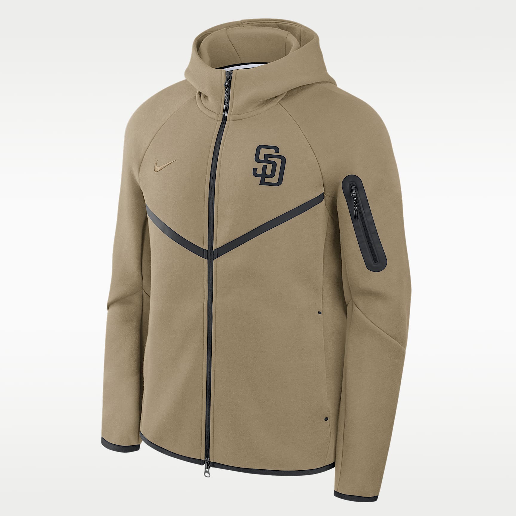 San Diego Padres Tech Fleece Windrunner Men's Nike MLB Full-Zip Hooded Jacket
