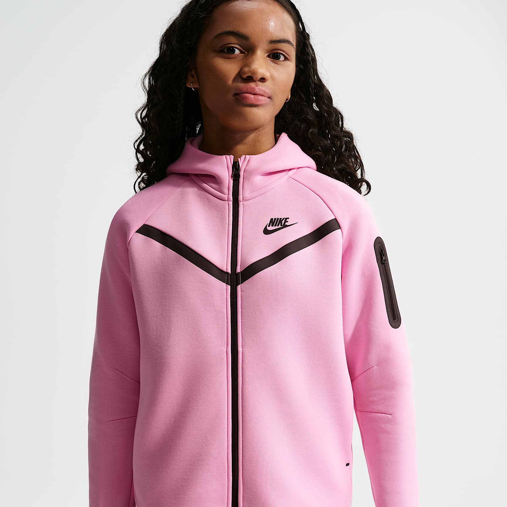 Nike Sportswear Tech Fleece Girls' Full-Zip Hoodie