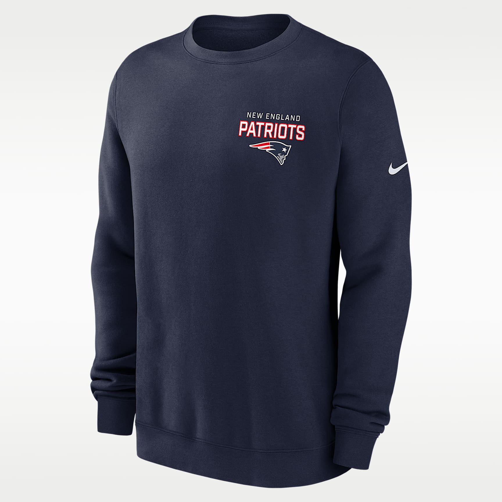 New England Patriots Draw Block Club Men's Nike NFL Pullover Crew