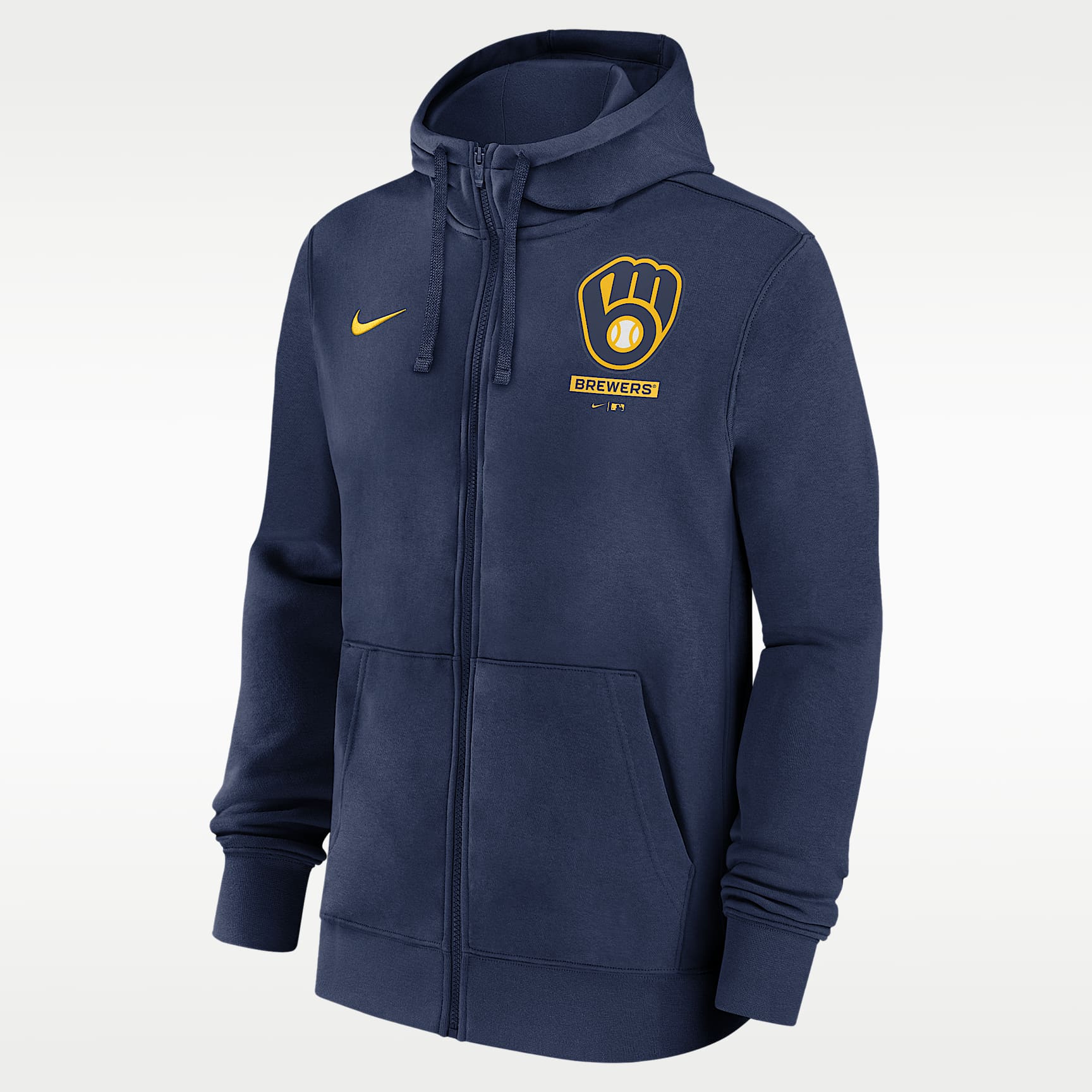 Milwaukee Brewers Lockup Men's Nike MLB Full-Zip Hoodie