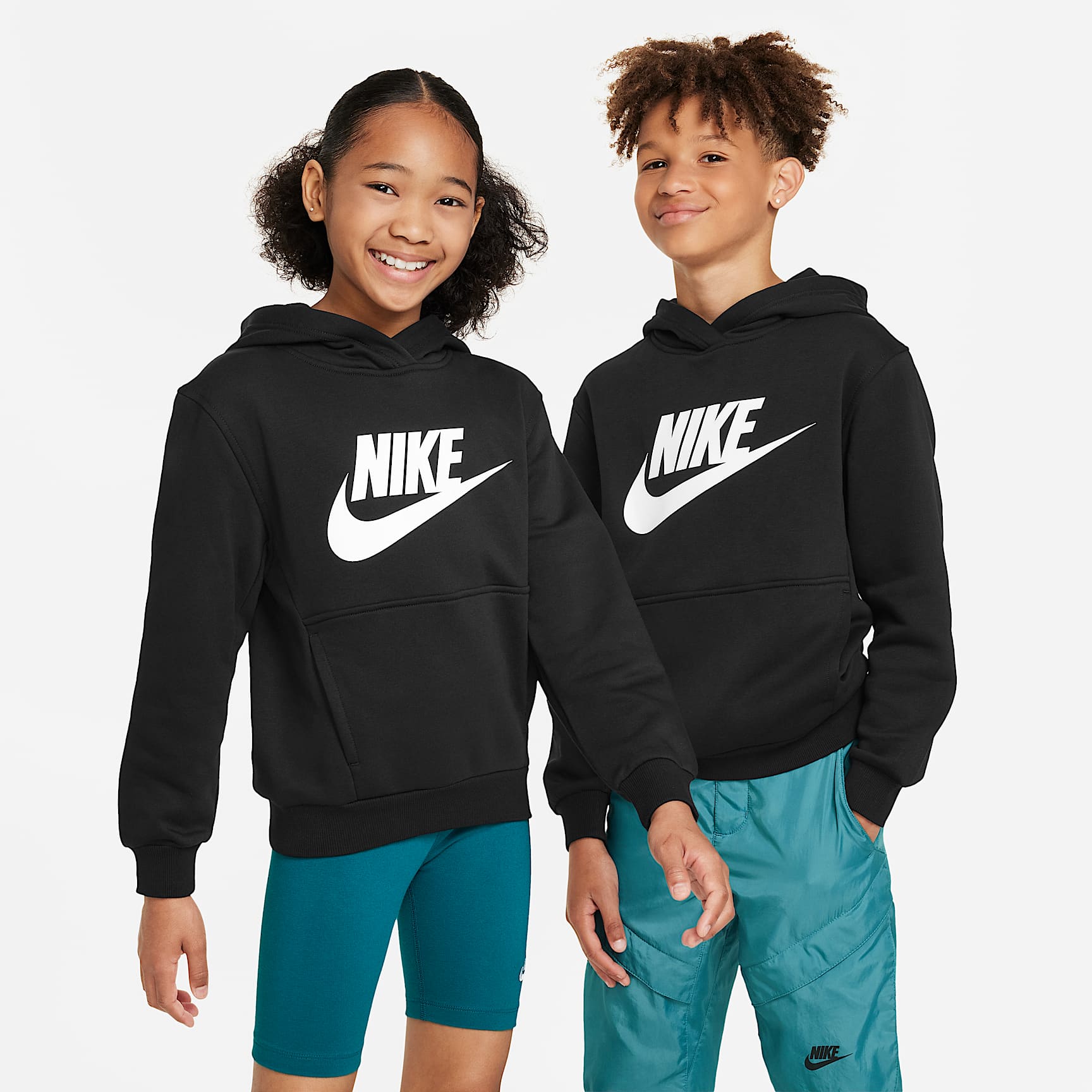Sudadera con gorro para niños talla grande Nike Sportswear Club Fleece