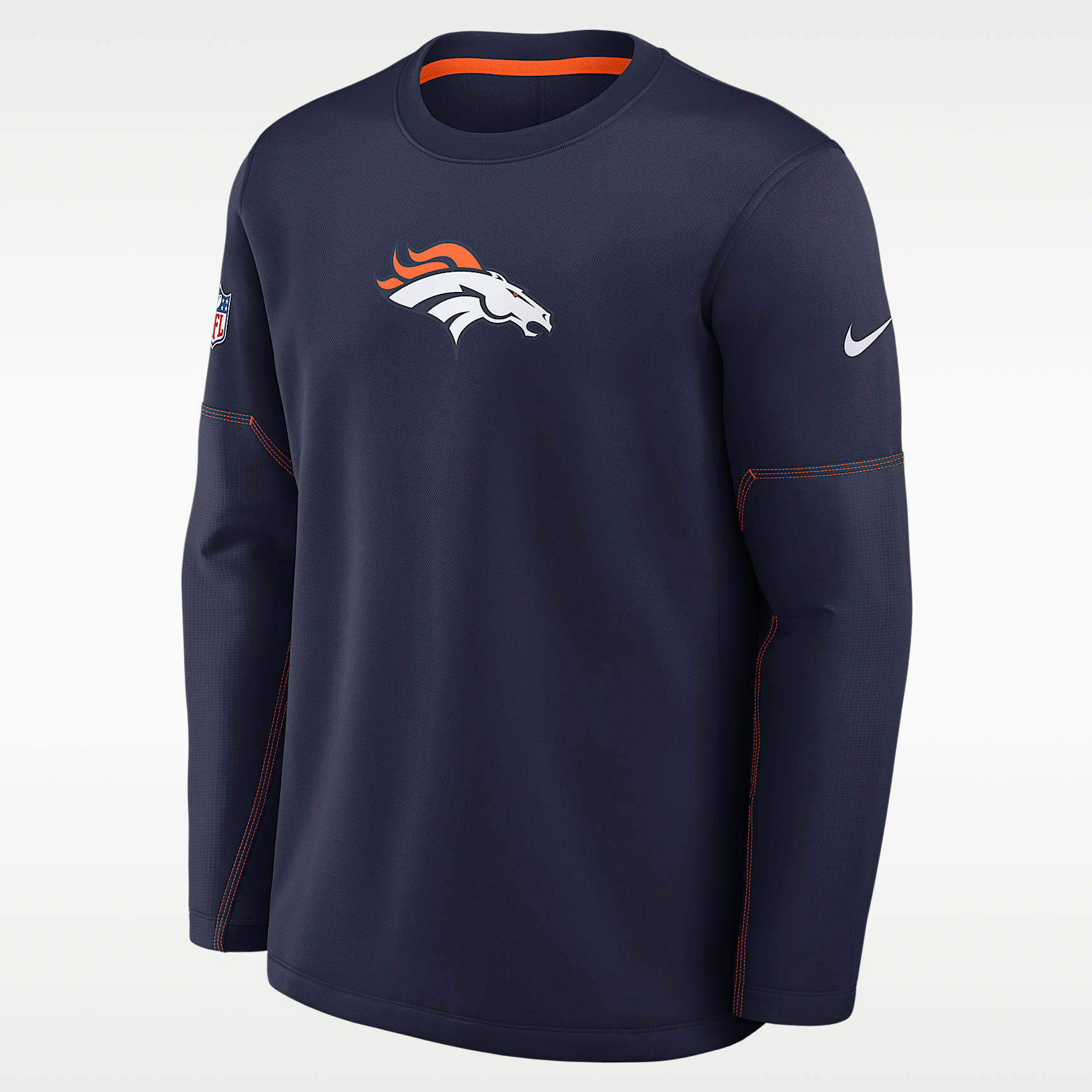 Denver Broncos Sideline Coaches Men's Nike Therma-FIT NFL Long-Sleeve T-Shirt