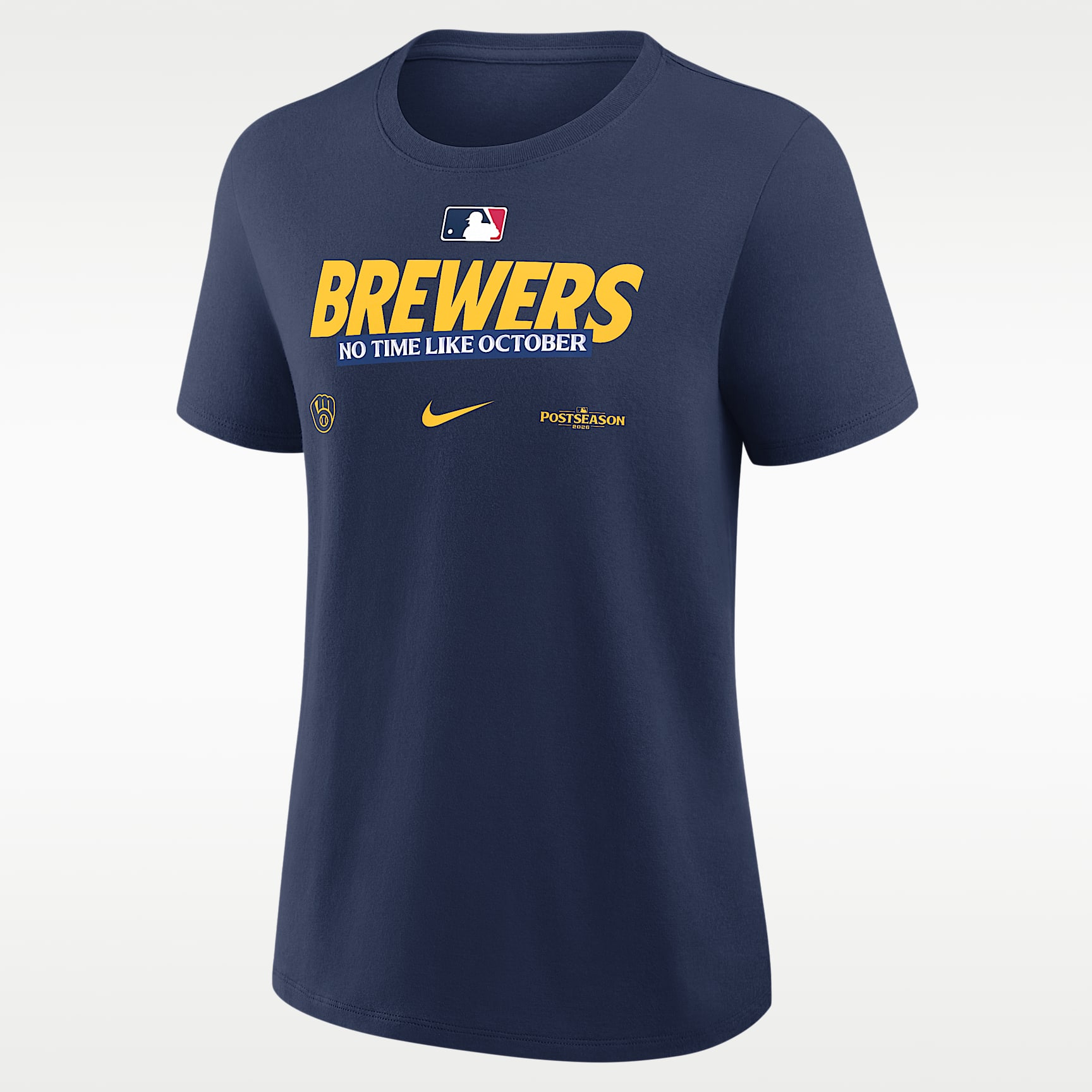 Playera Nike de la MLB para mujer Milwaukee Brewers 2026 Postseason Authentic Collection