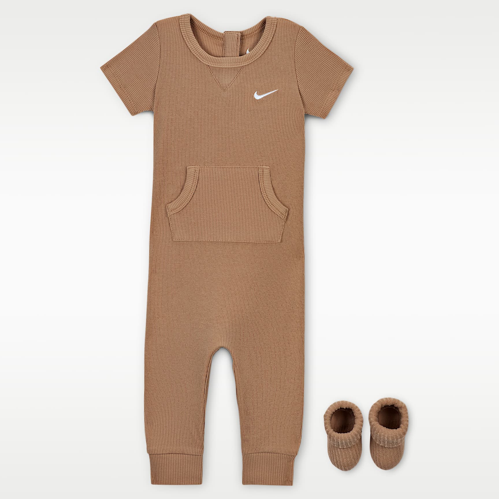 Nike Baby Rib Knit Romper and Socks Set