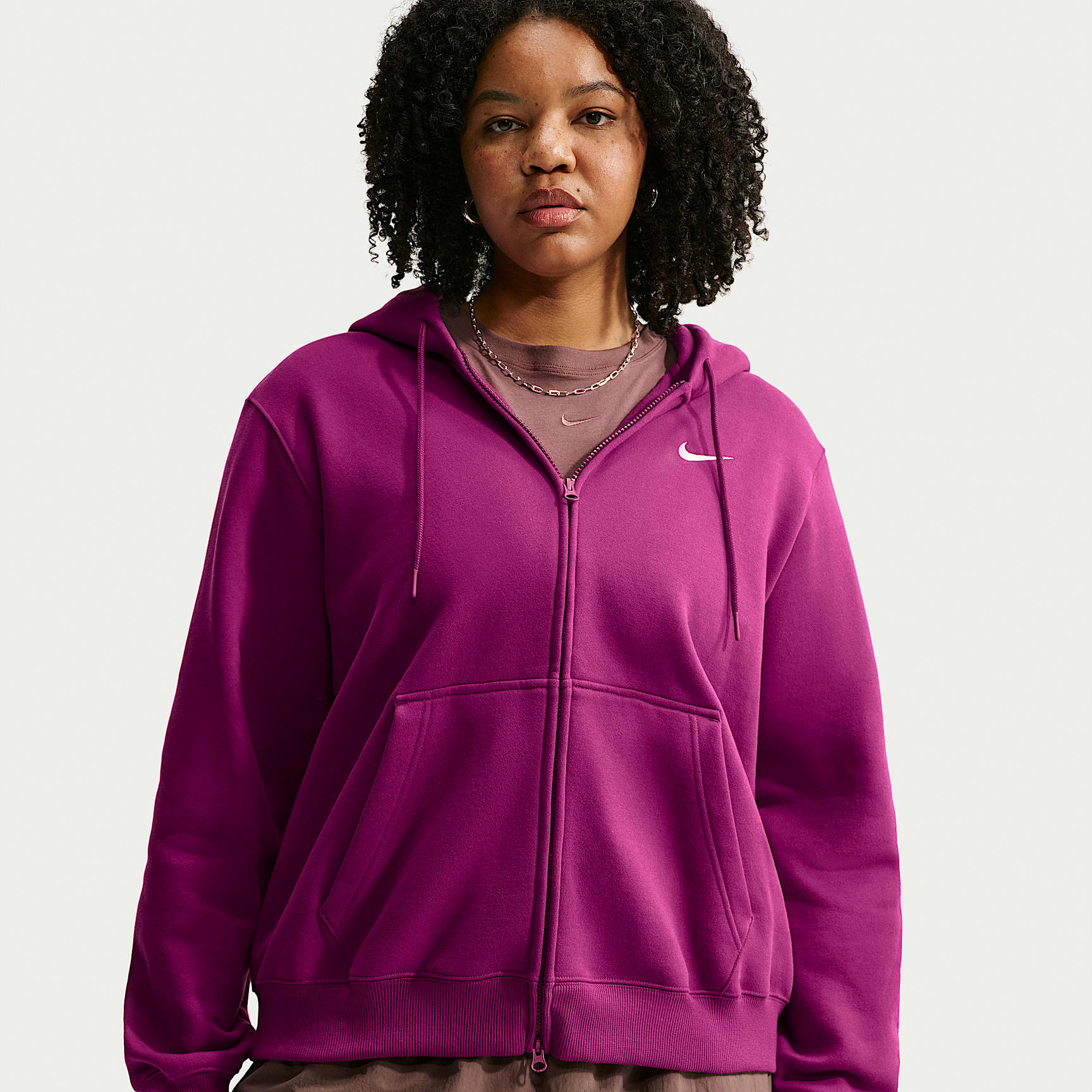 Nike Studio Fleece Medium Weight Women's Full-Zip Hoodie (Plus Size)