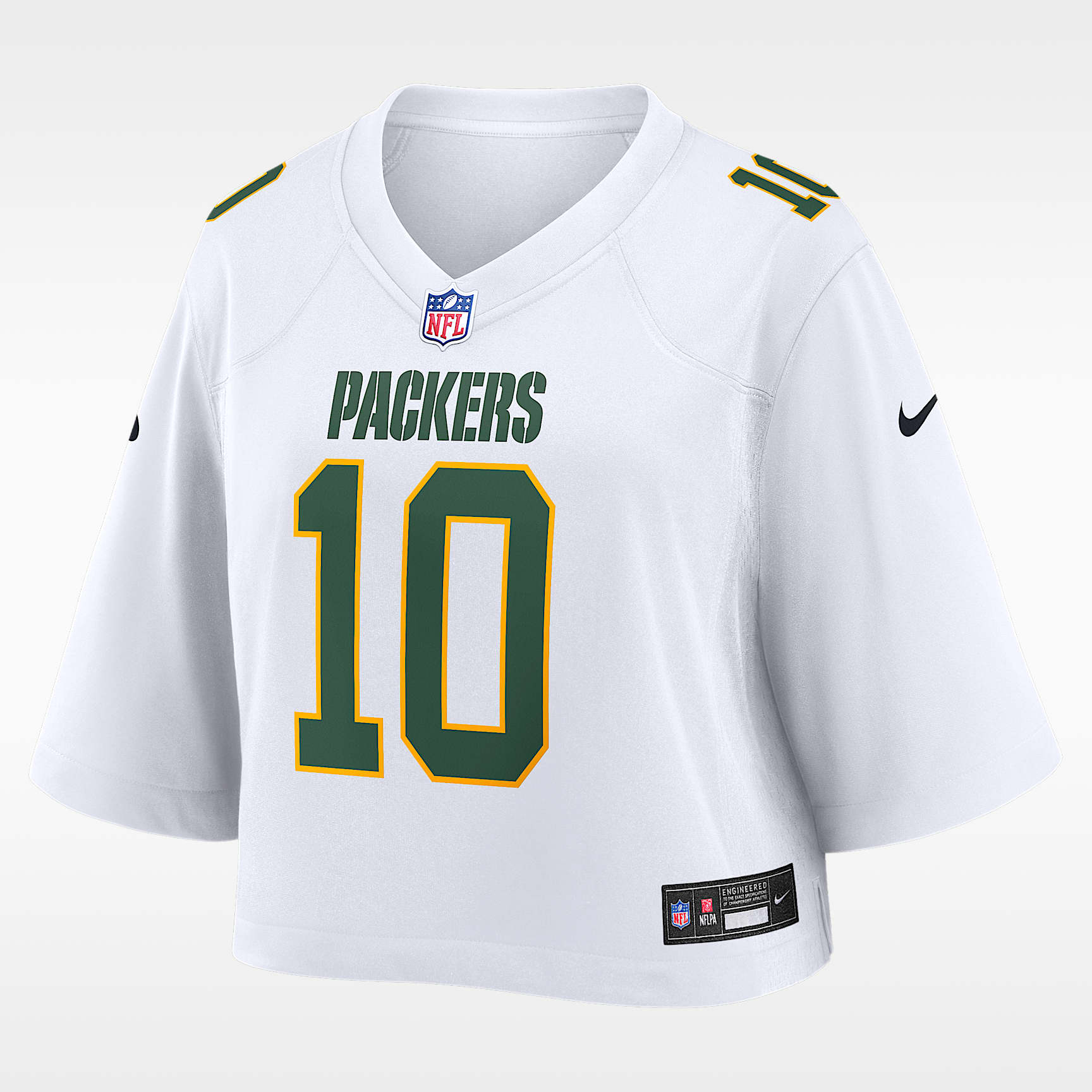 Jordan Love Green Bay Packers Women's Nike NFL Cropped Tundra Game Jersey