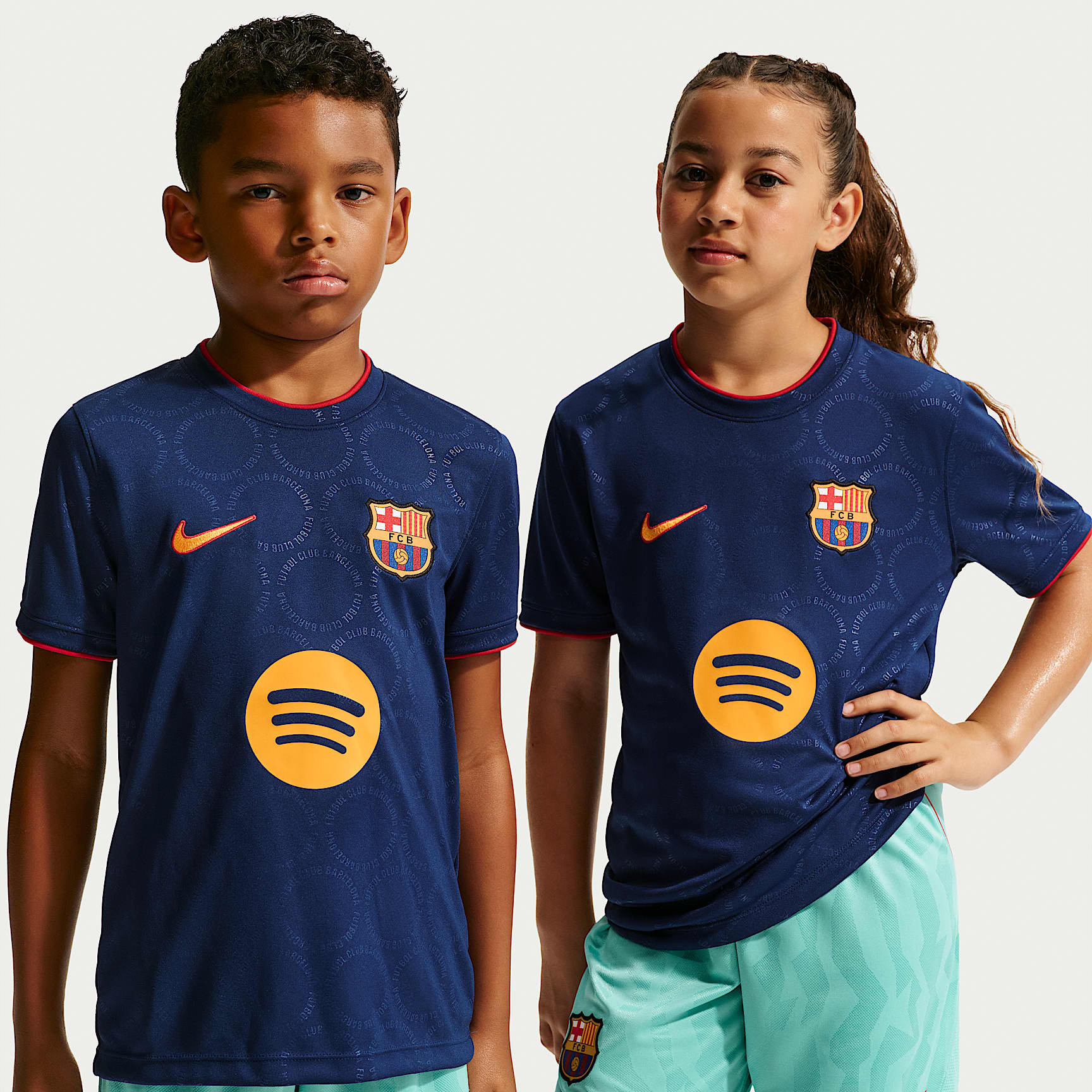 FC Barcelona Third Big Kids' Nike Dri-FIT Soccer Pre-Match Top