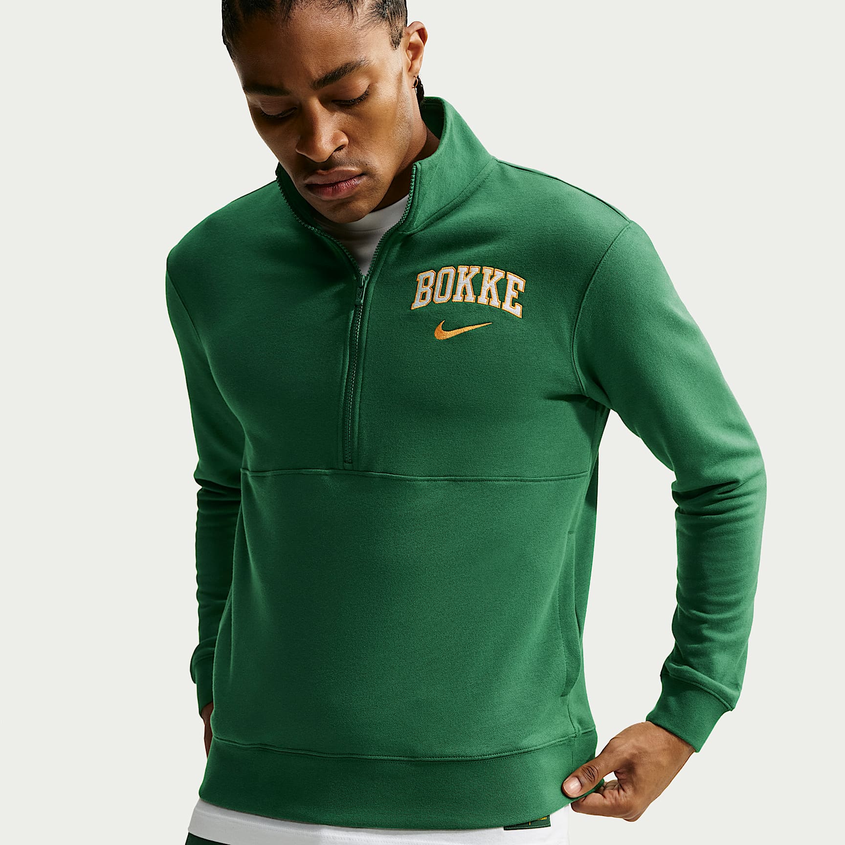 Springboks-sweater med 1/2 lynlås til mænd