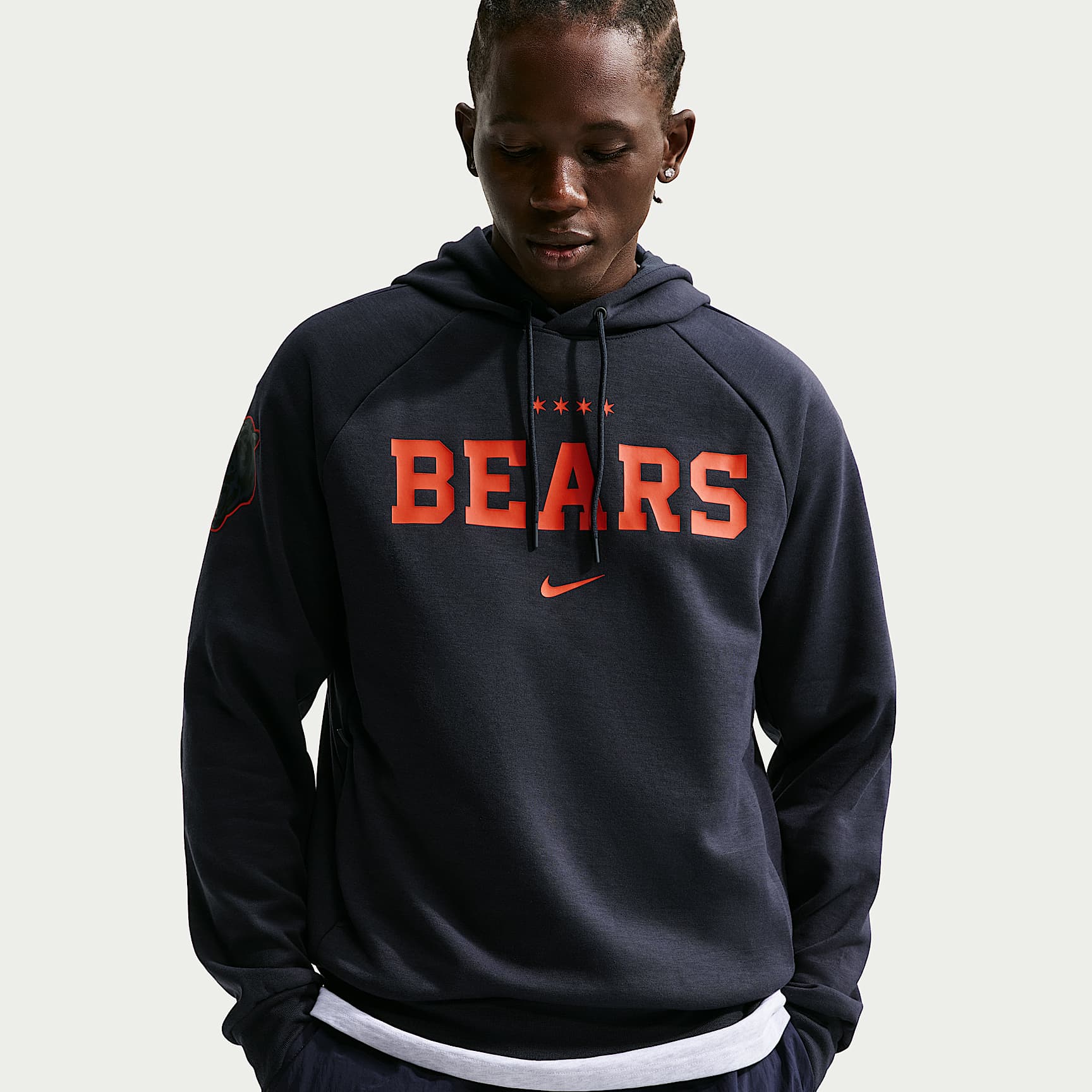 Sudadera con gorro sin cierre Nike Dri-FIT de la NFL para hombre Chicago Bears Rivalries Collection Primary