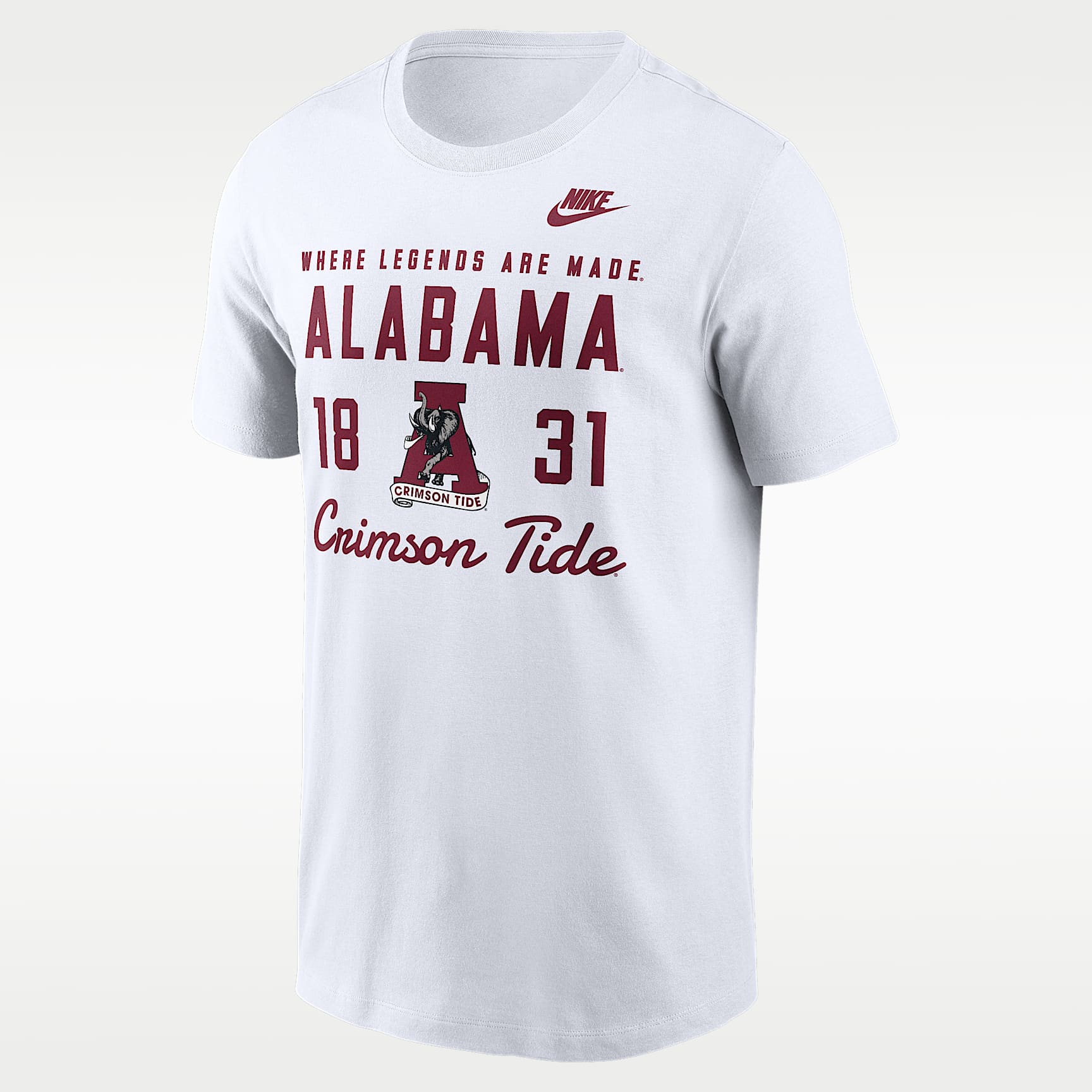 Alabama Legacy Stacked Est Men's Nike College T-Shirt