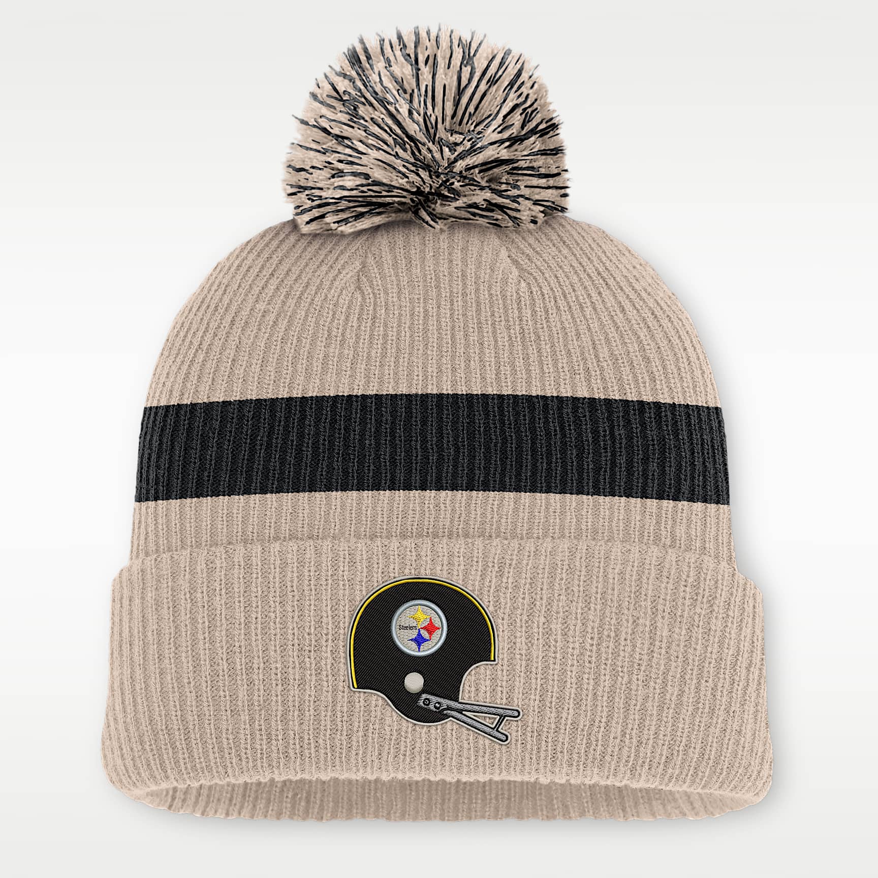 Pittsburgh Steelers Rewind Peak Men's Nike NFL Cuffed Pom Beanie