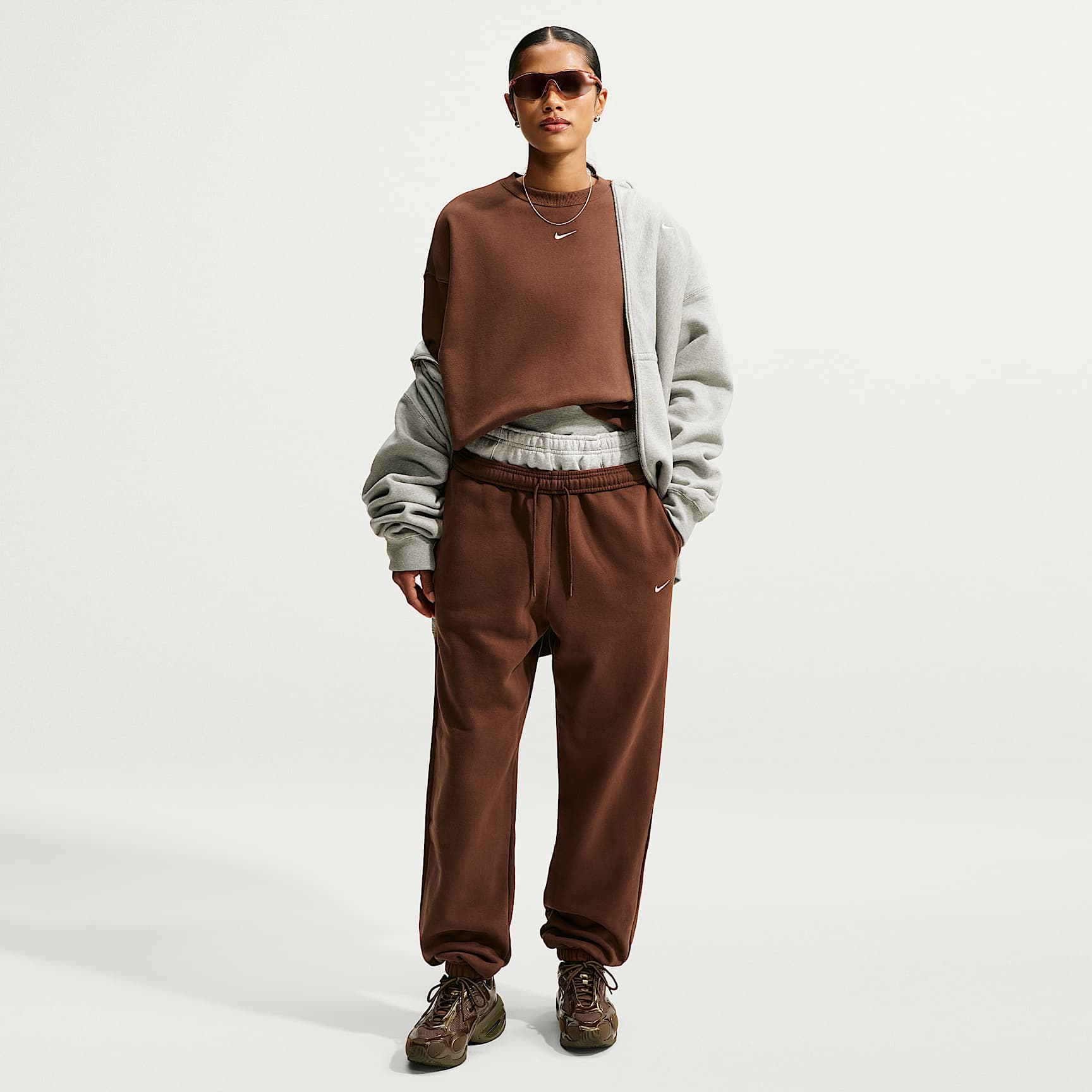 Nike Studio Fleece Medium Weight Women's High-Rise Oversized Cuffed Trousers