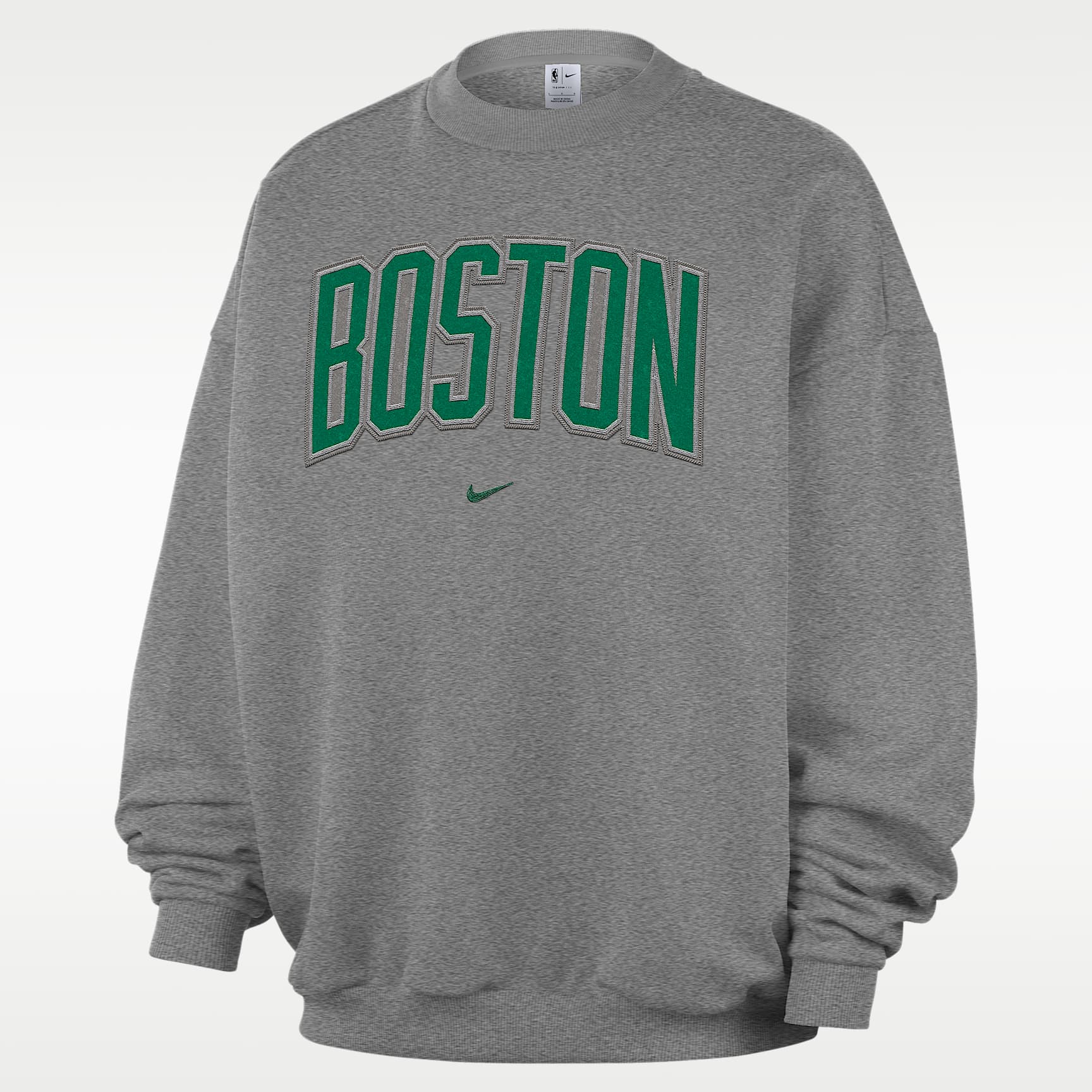 Sudadera de cuello redondo de tejido Fleece para hombre Boston Celtics Standard Issue
