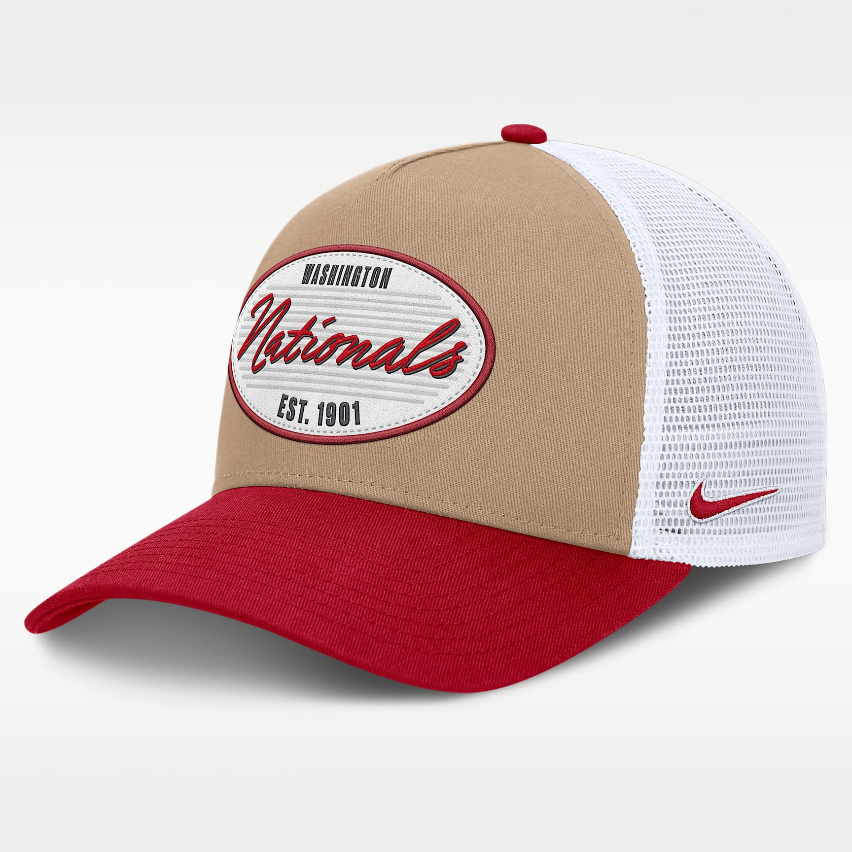 Washington Nationals Rise Men's Nike MLB A-Frame Trucker Adjustable Hat