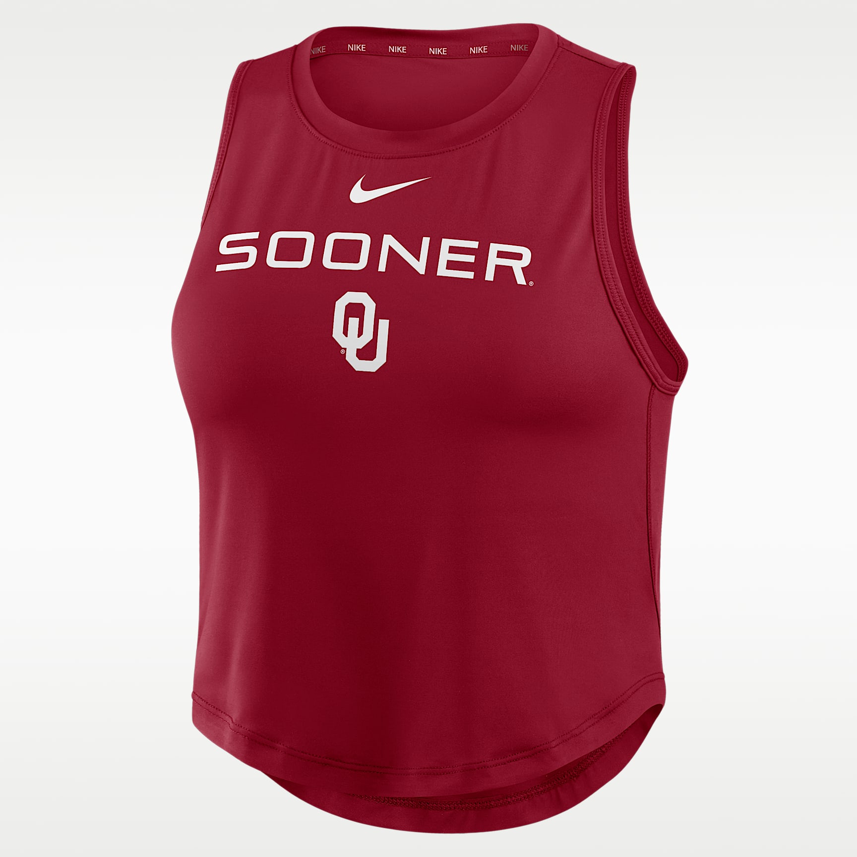 Oklahoma One Women's Nike Dri-Fit Cropped Tank Top
