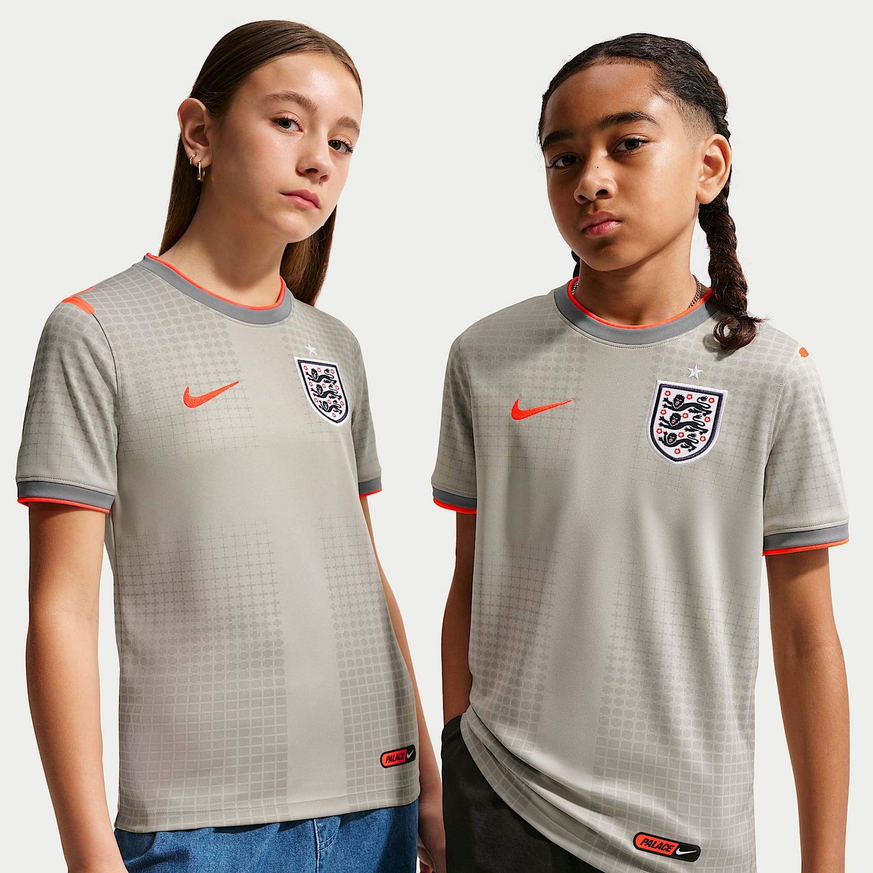 England x Palace Older Kids' Short-Sleeve Football Top
