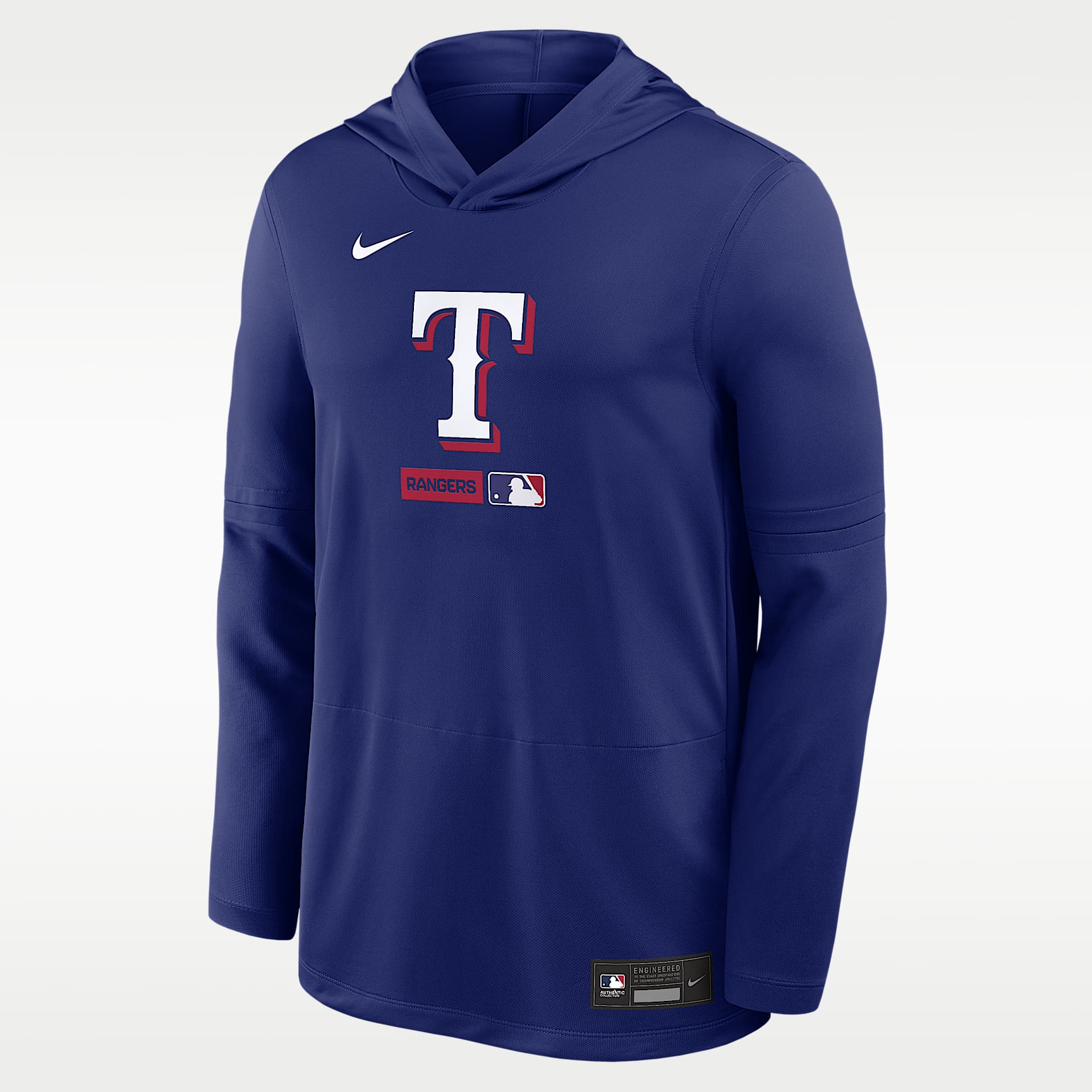 Texas Rangers Authentic Collection Men's Nike Dri-FIT MLB Long-Sleeve Hooded Top
