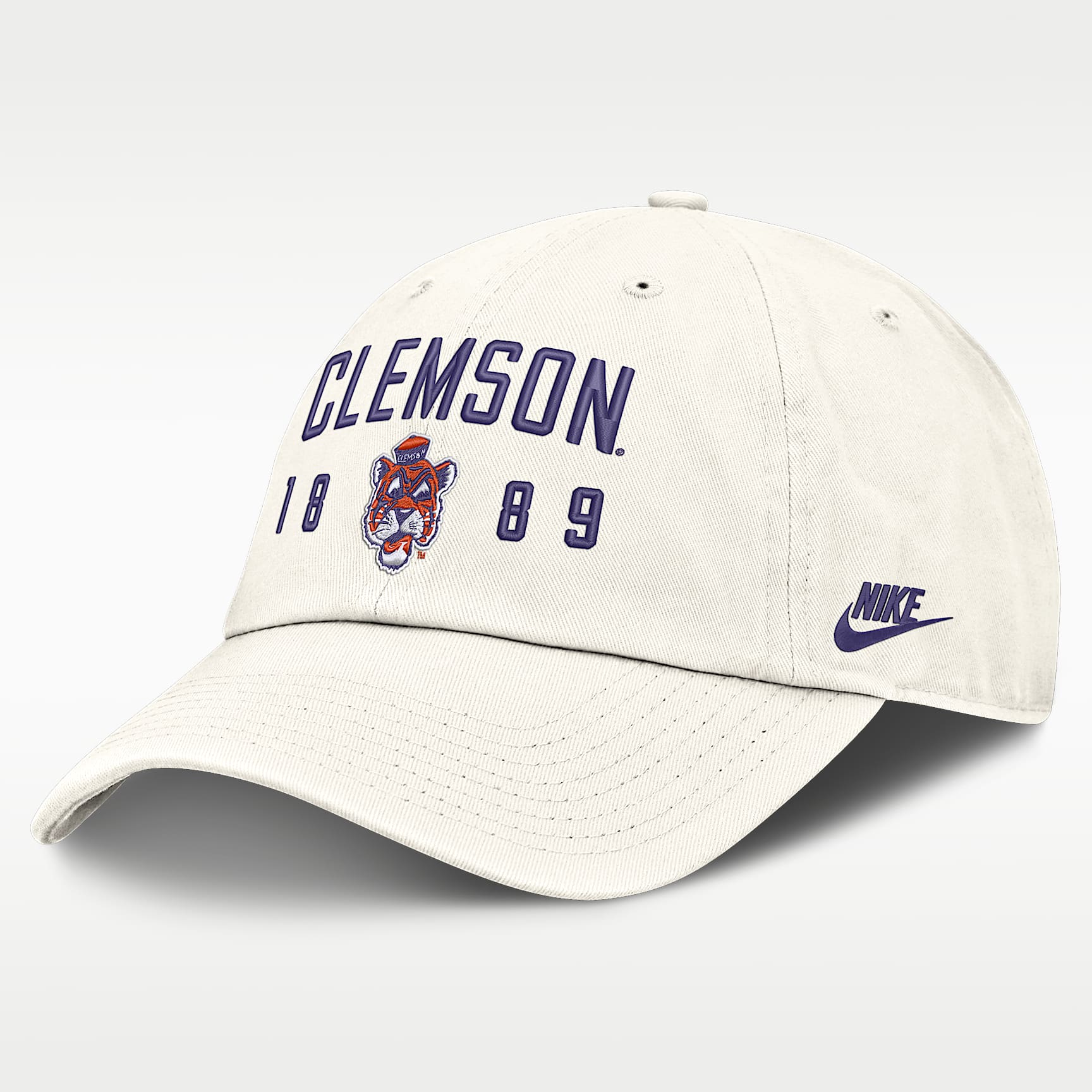 Clemson Natural Club Men's Nike College Adjustable Hat