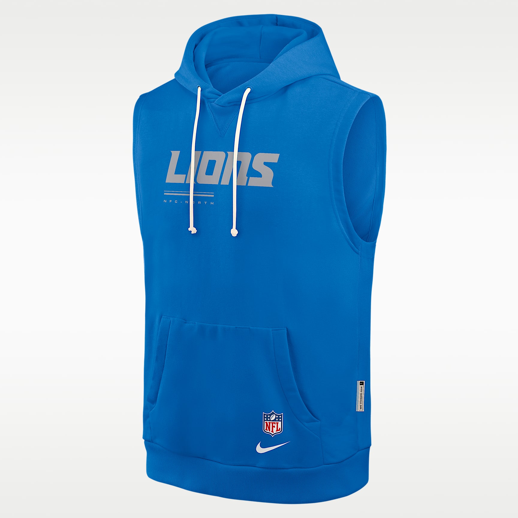 Detroit Lions Sideline Men's Nike Dri-FIT NFL Sleeveless Pullover Hoodie