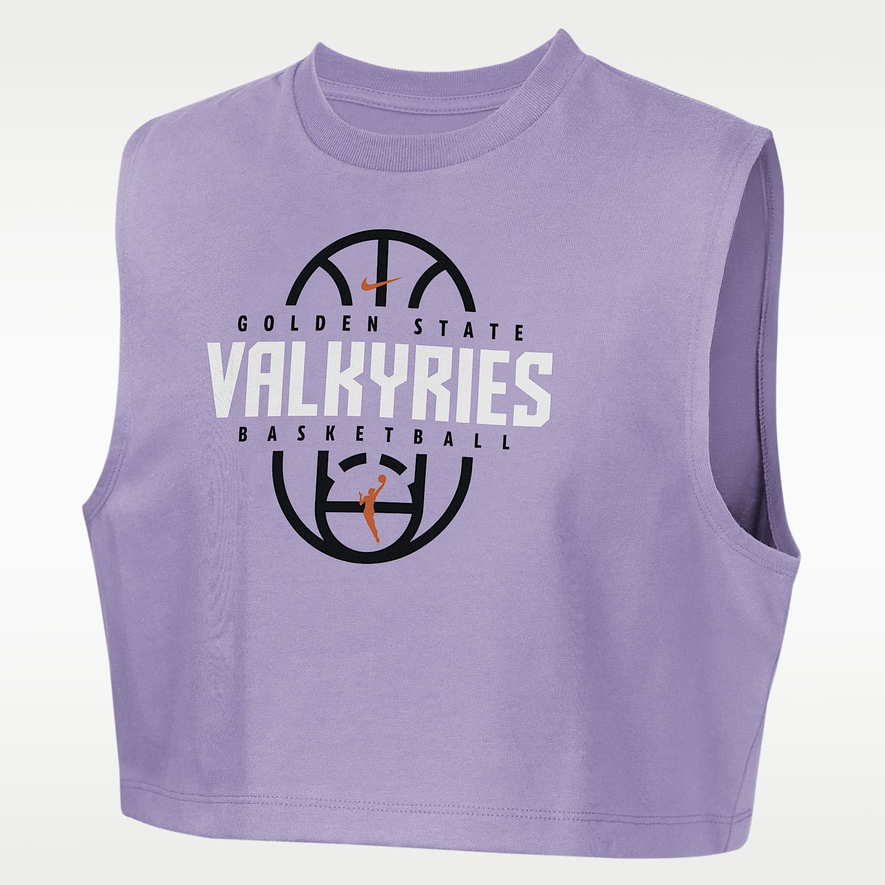 Golden State Valkyries Nike Authentics Big Kids' (Girls') Sleeveless Cropped T-Shirt