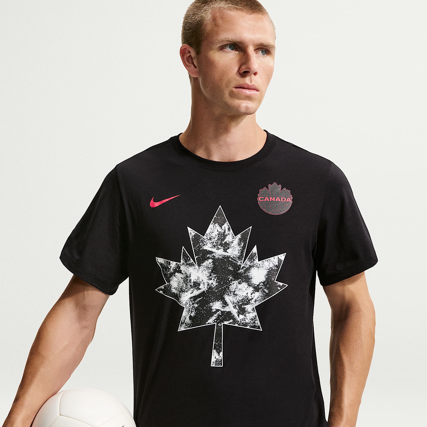 Canada Nike Fanwear Collection Men's Football Cotton Short-Sleeve T-Shirt