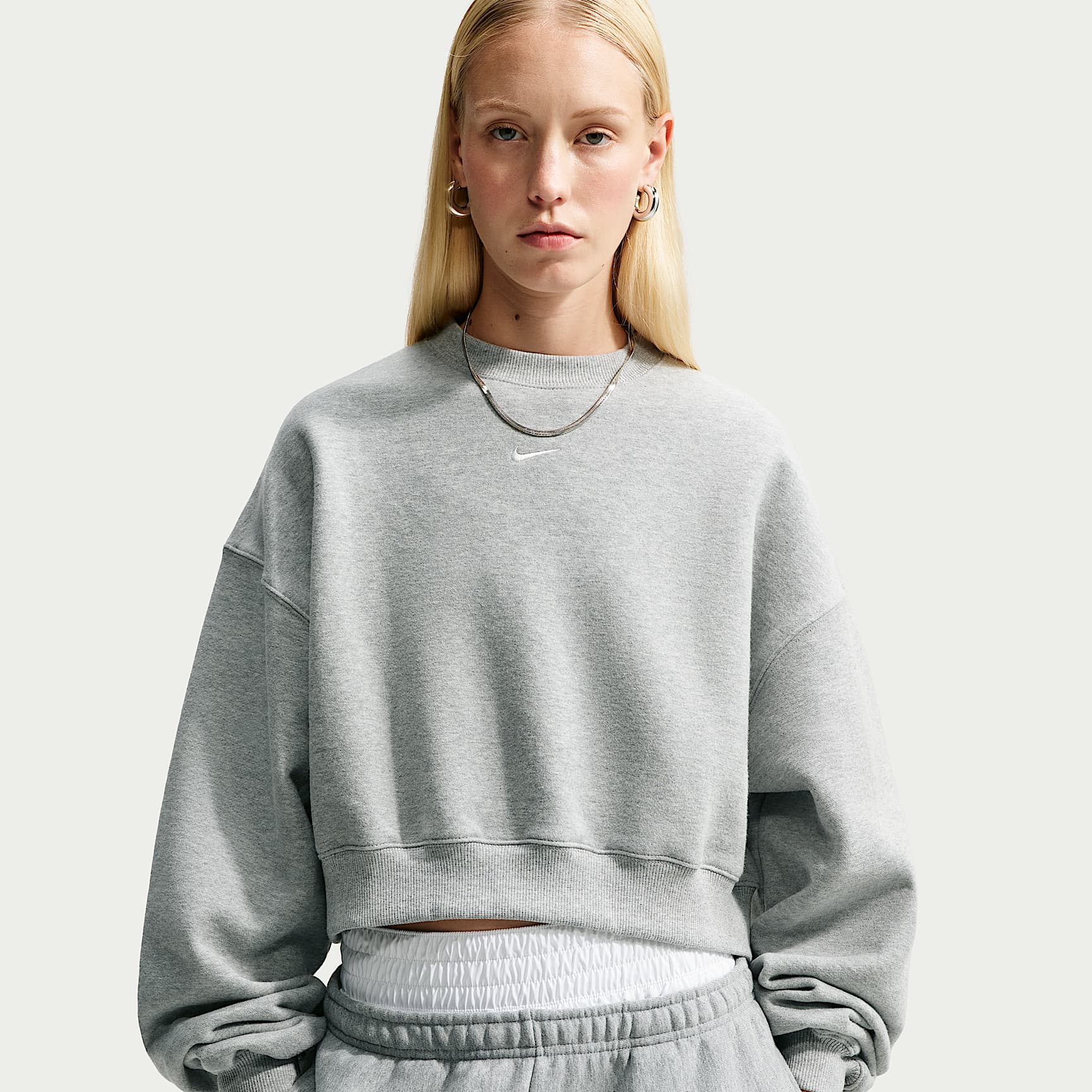 Nike Studio Fleece Medium Weight Women's Oversized Cropped Crew
