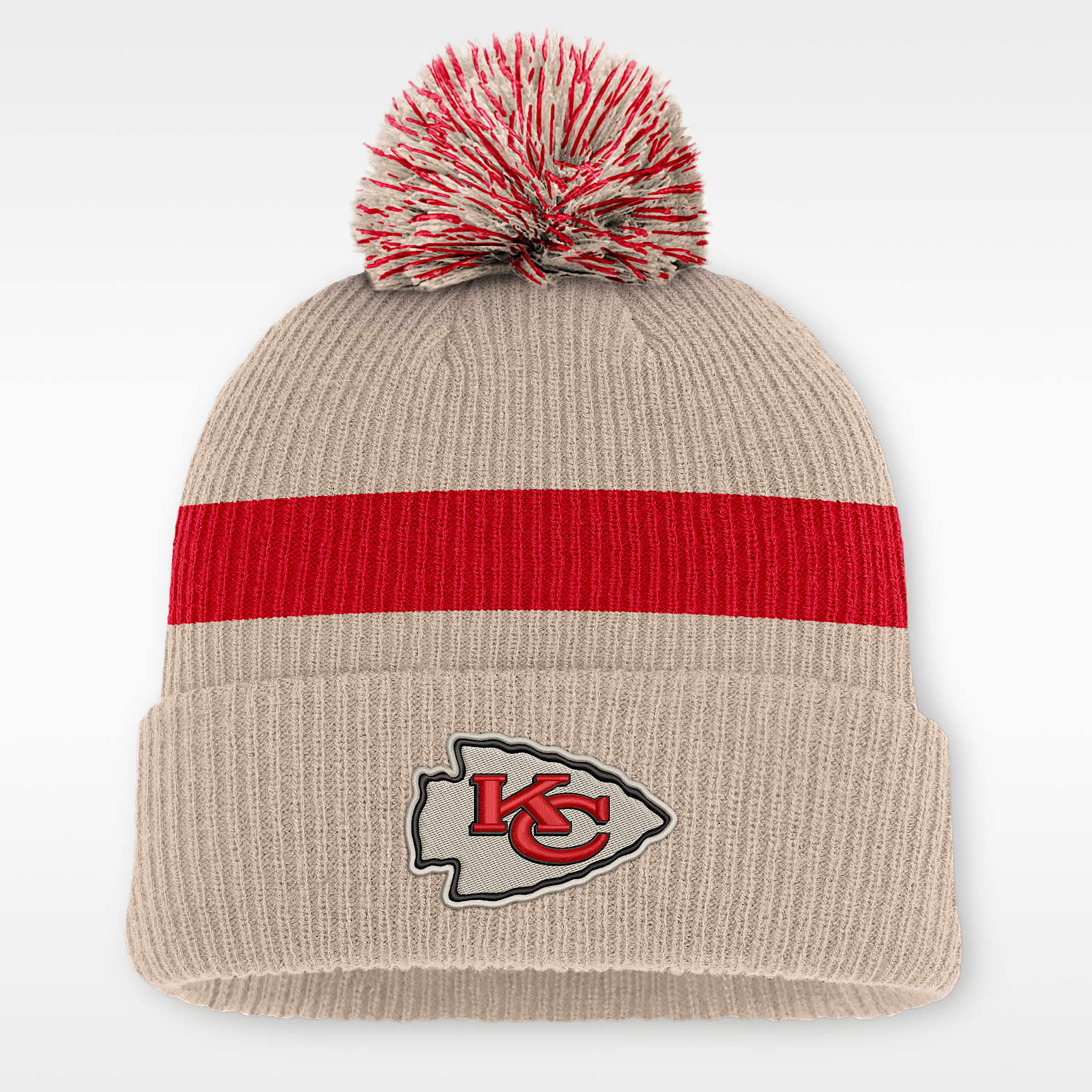 Kansas City Chiefs Rewind Peak Men's Nike NFL Cuffed Pom Beanie