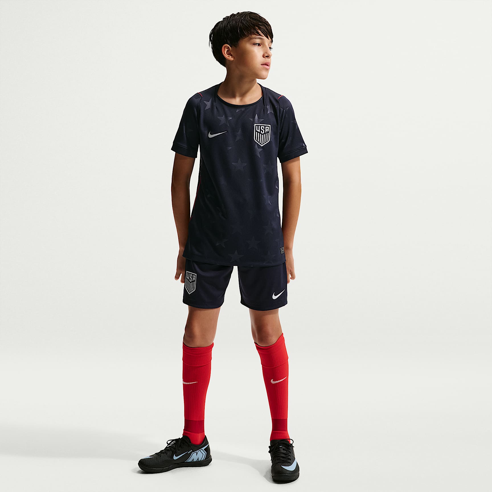 USMNT 2026 Stadium Away Big Kids' Nike Soccer Dri-FIT Replica Shorts