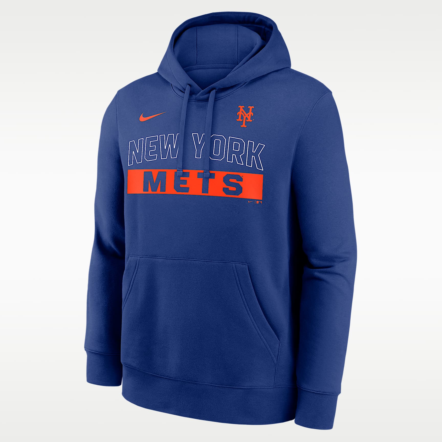 Sudadera con gorro sin cierre Nike de la MLB para hombre New York Mets Club