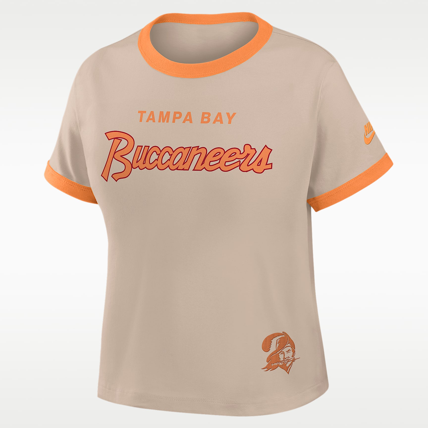 Tampa Bay Buccaneers Rewind Ringer Mod Women's Nike NFL Cropped T-Shirt