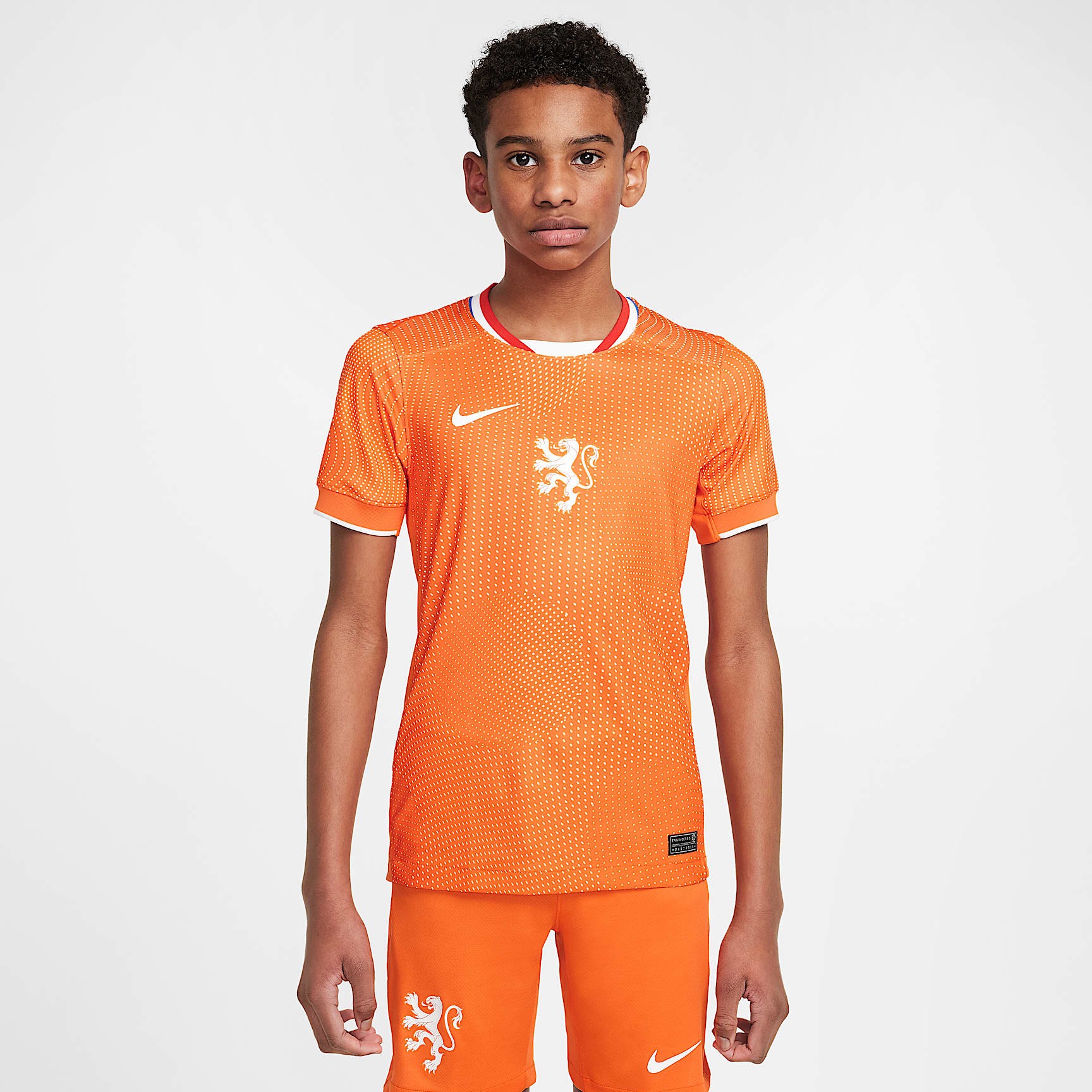 Netherlands 2025 Stadium Home (Women's Team) Big Kids' Nike Dri-FIT Soccer Replica Jersey