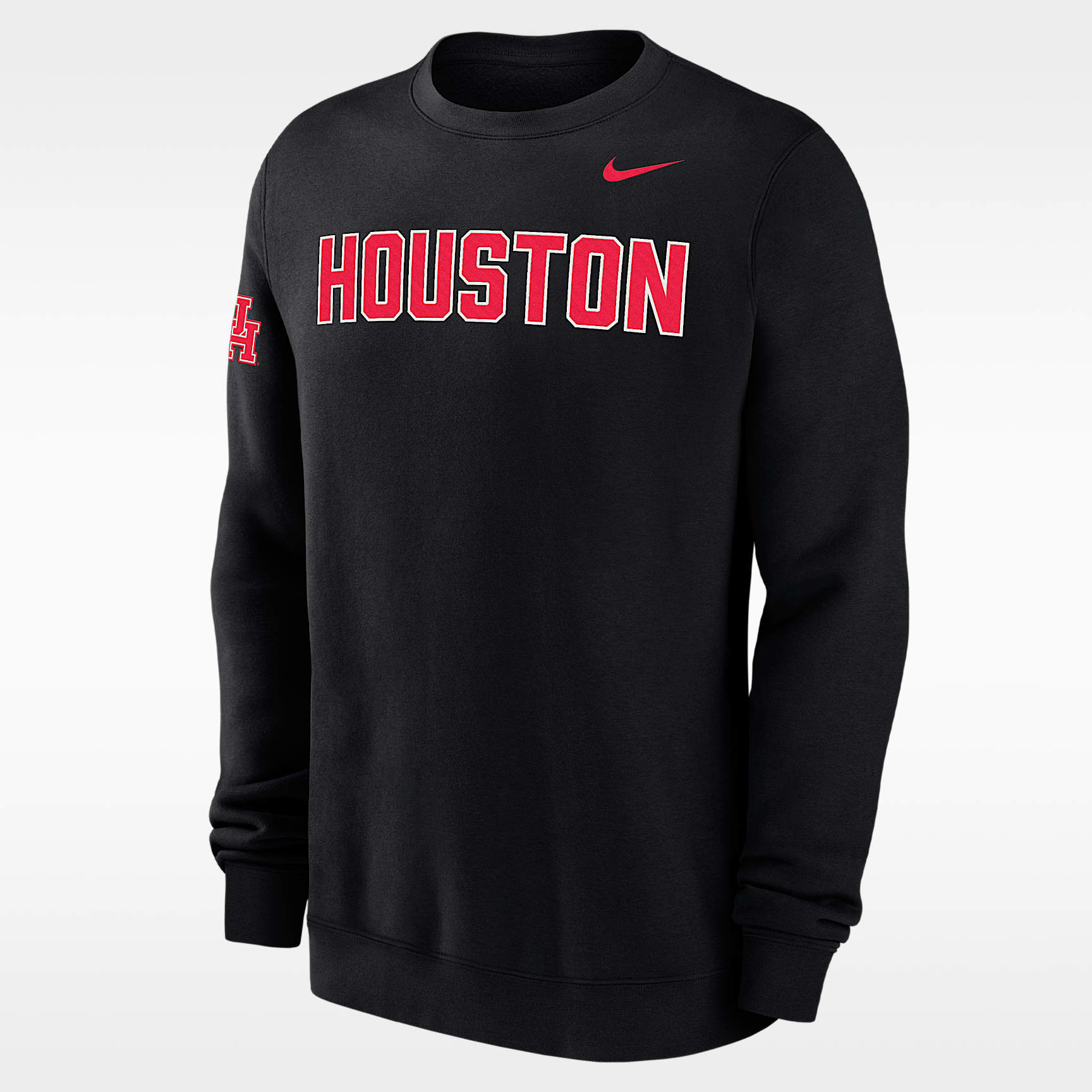 Houston Club Fleece Men's Nike College Crew-Neck Sweatshirt