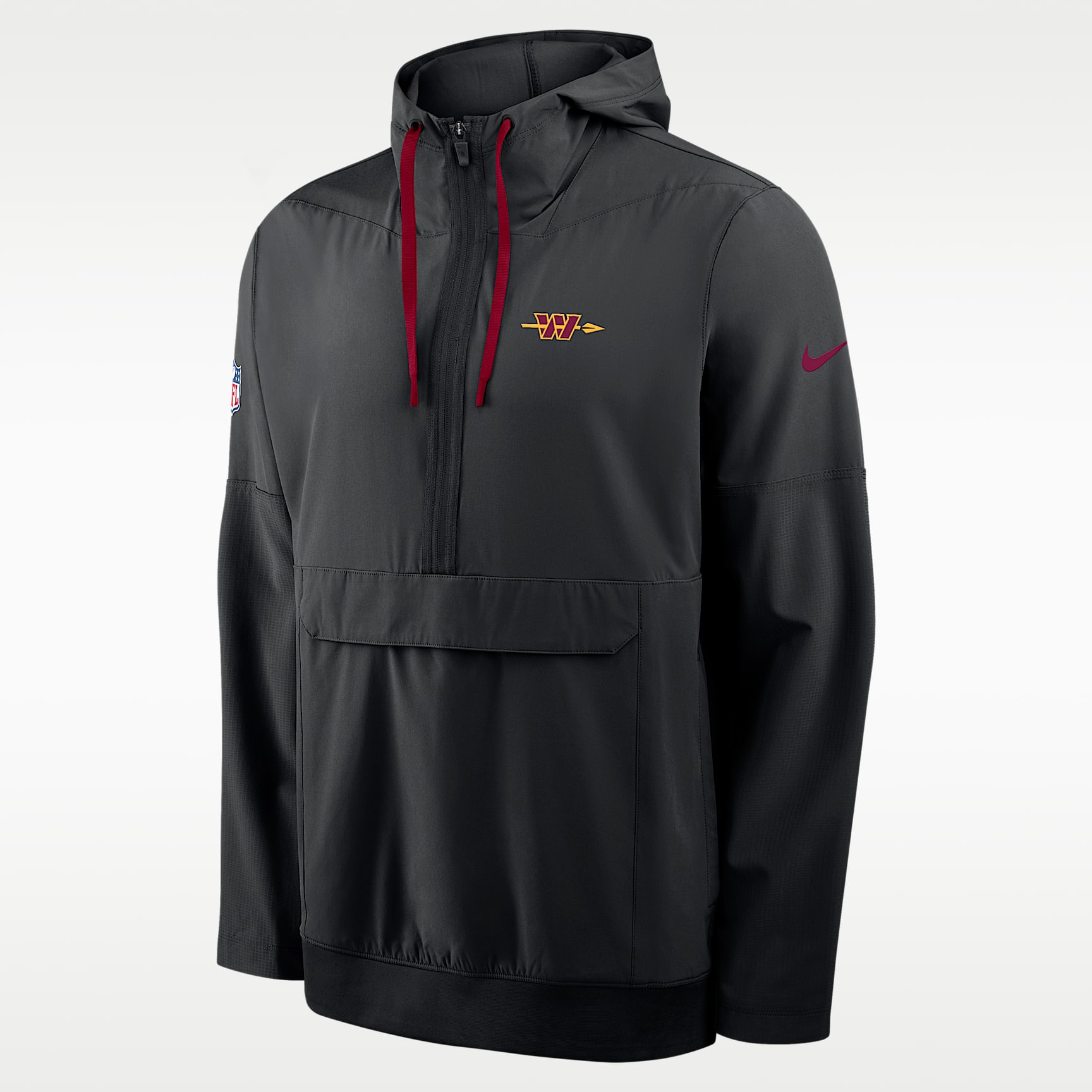 Chamarra con gorro de medio cierre Nike de la NFL para hombre Washington Commanders Alt Anorak