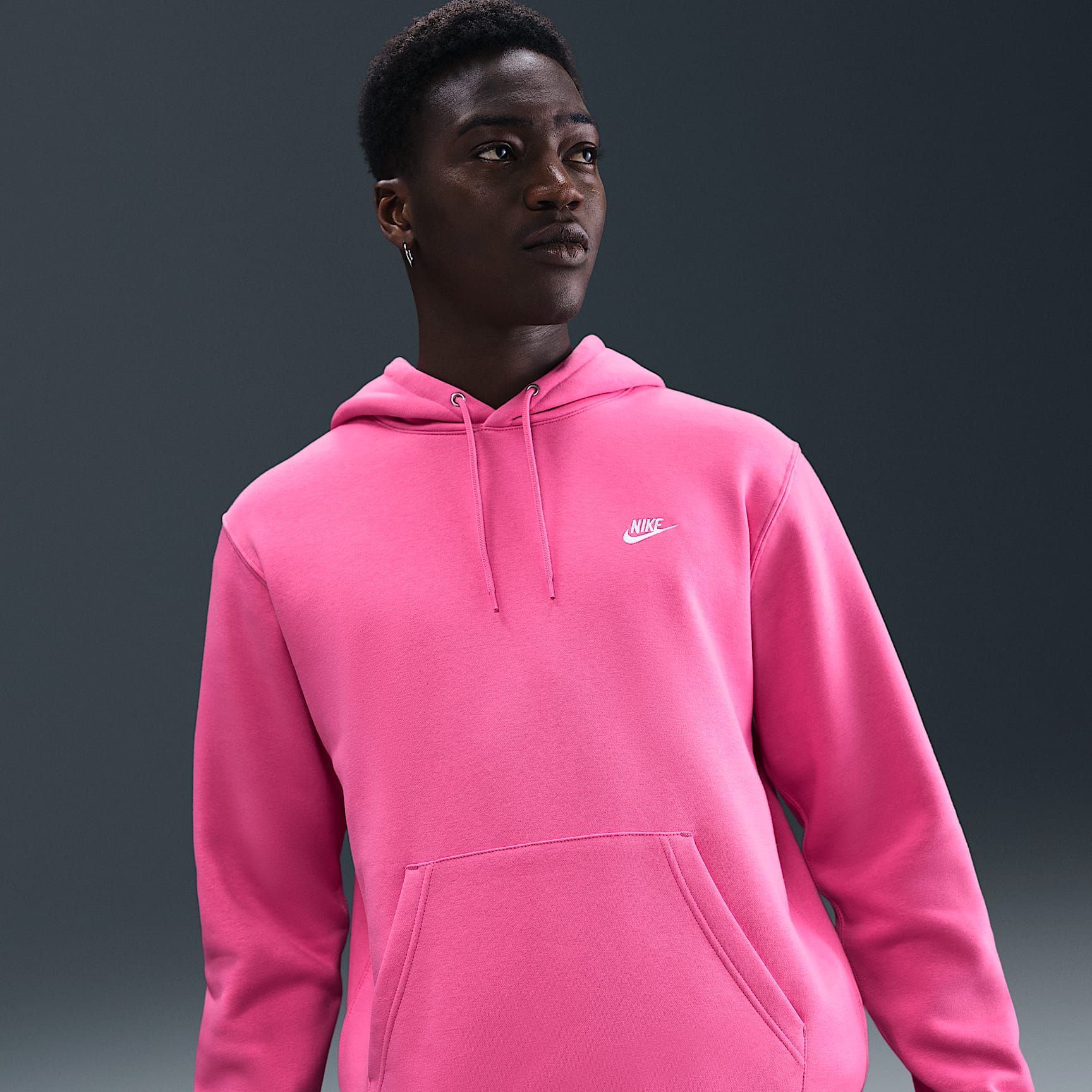 Sudadera con gorro sin cierre de tejido Fleece para hombre Nike Club