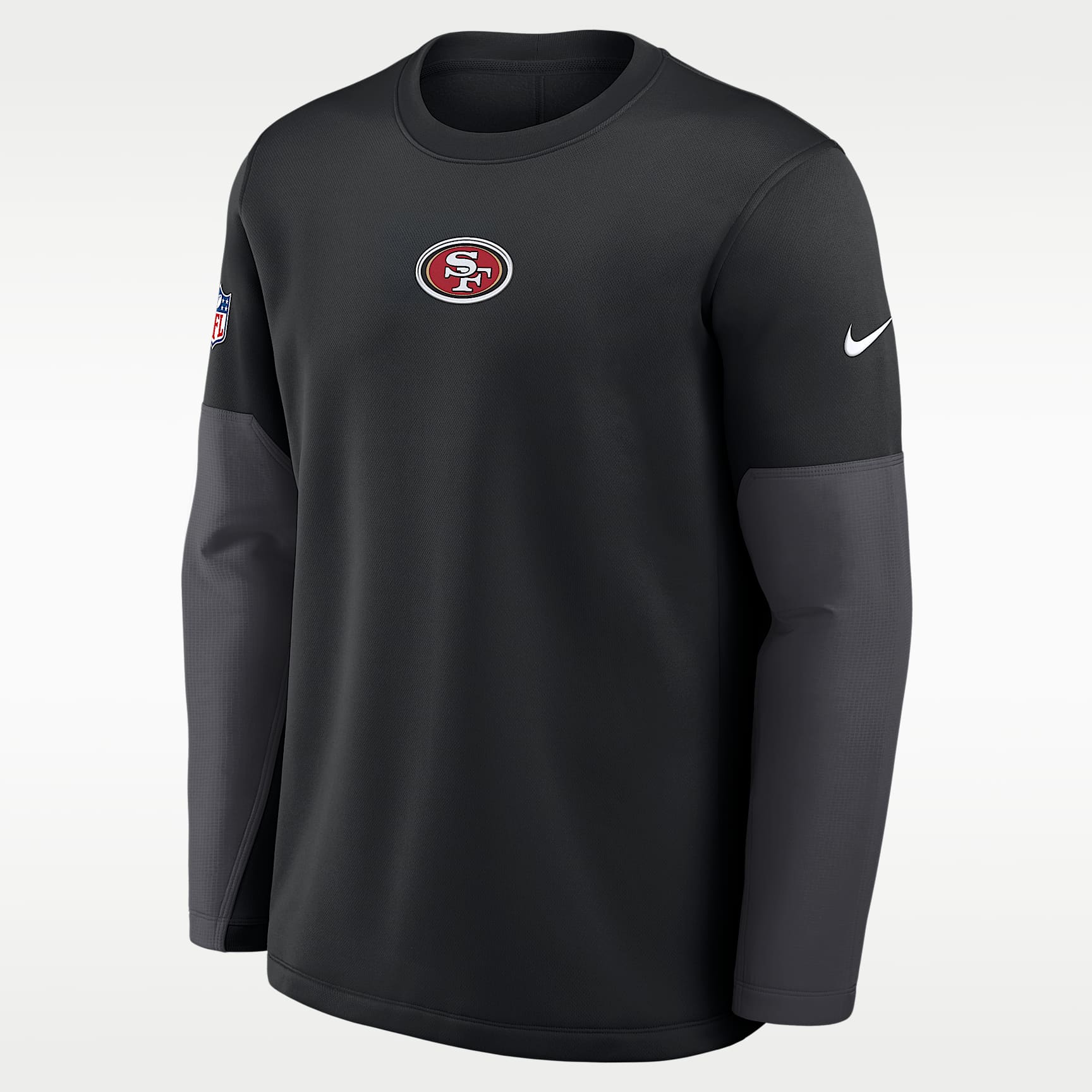 San Francisco 49ers Scripted To Win Sideline Coach Men's Nike Therma-FIT NFL Long-Sleeve T-Shirt