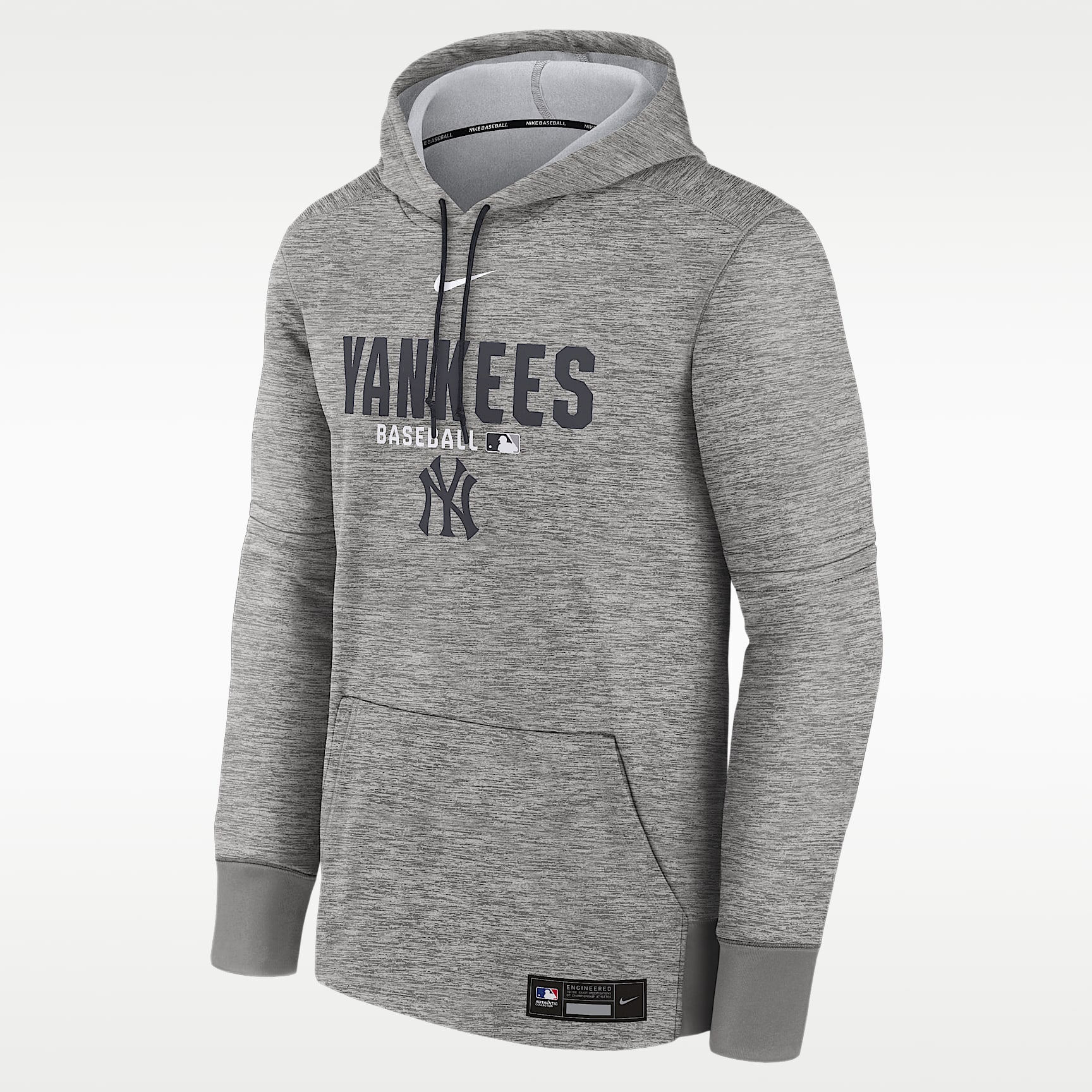 Sudadera con gorro sin cierre Nike Therma de la MLB para hombre New York Yankees Authentic Collection