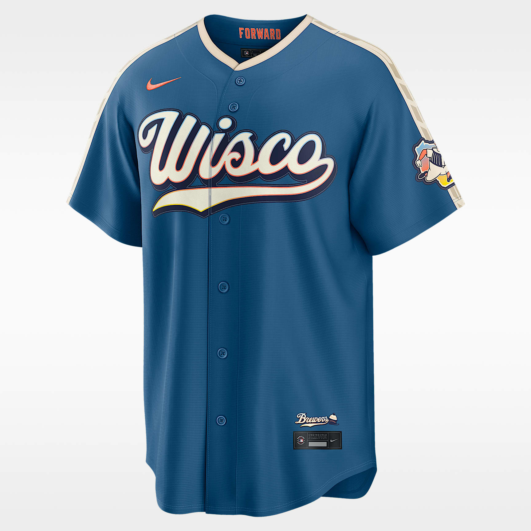 Milwaukee Brewers City Connect Men's Nike MLB Stadium Jersey