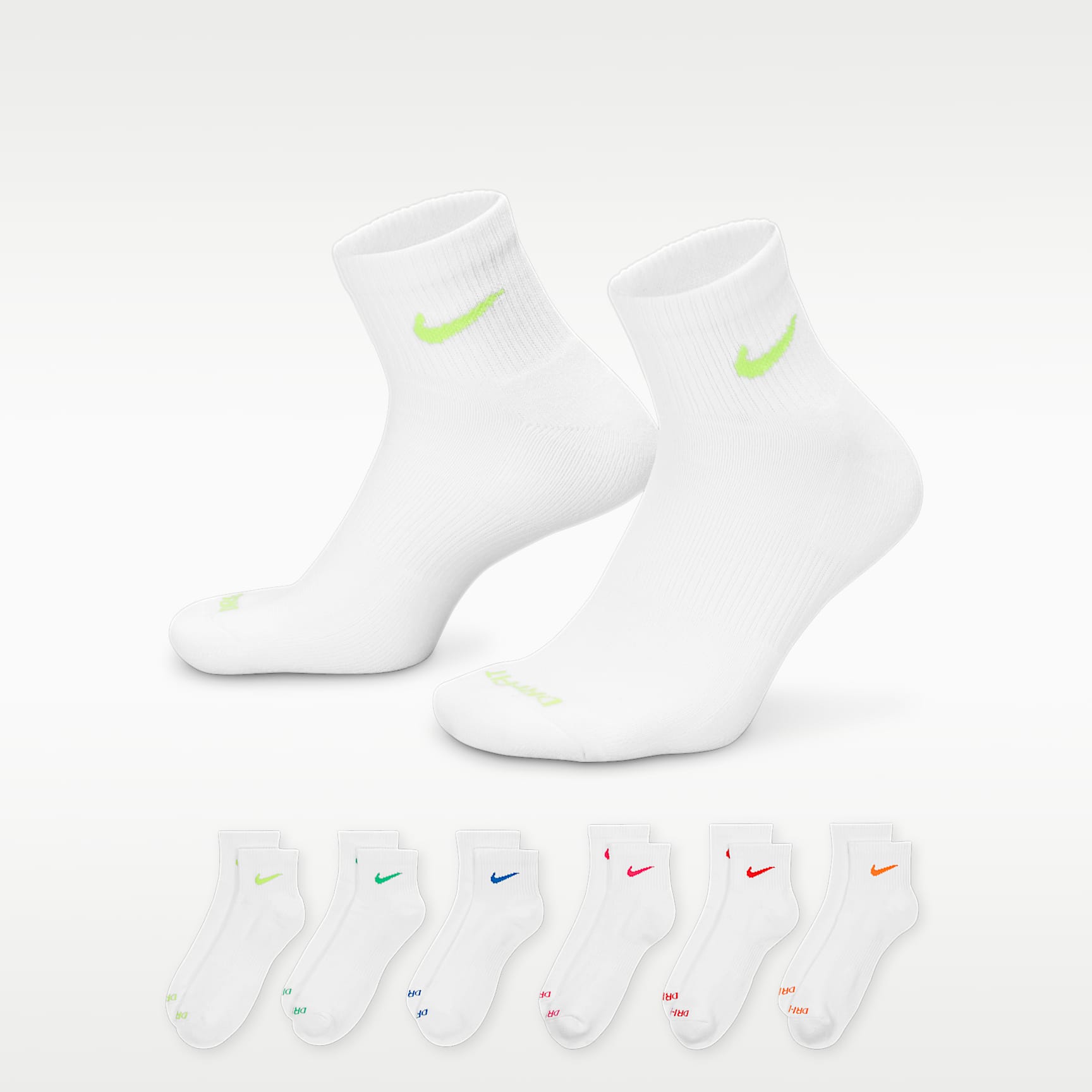 Calcetines al tobillo de entrenamiento Nike Everyday Plus Cushioned (6 pares)