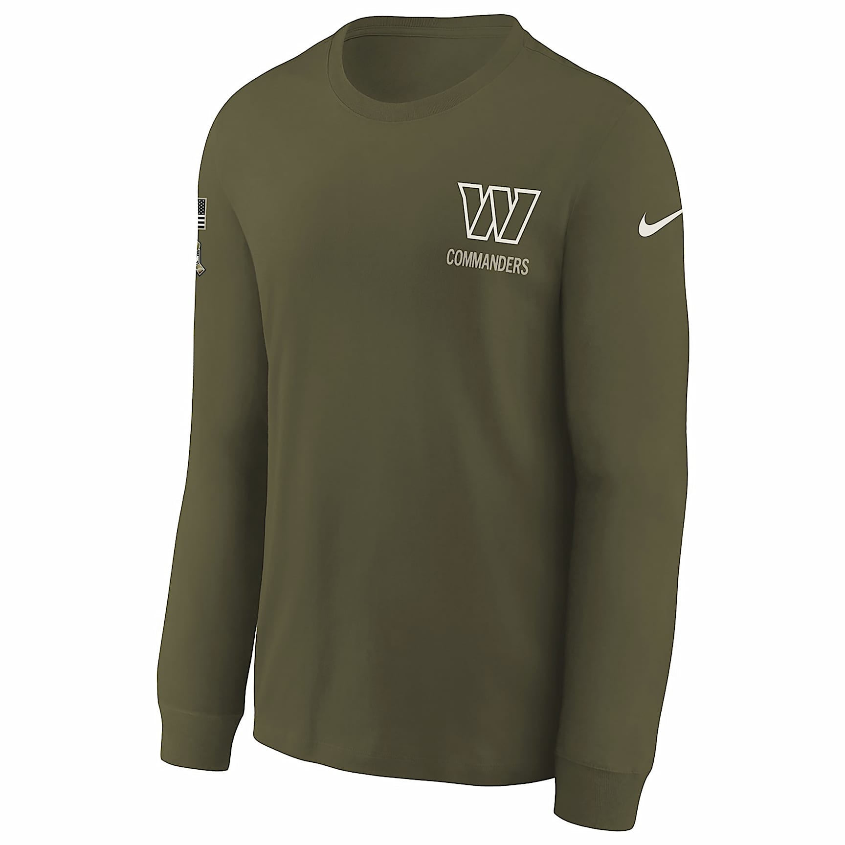Playera de manga larga Nike de la NFL para niños talla grande Washington Commanders Salute to Service Sideline