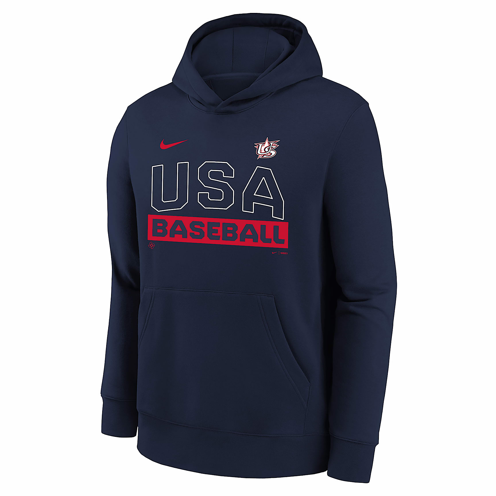 USA Baseball 2026 World Baseball Classic Club Youth Nike Pullover Hoodie