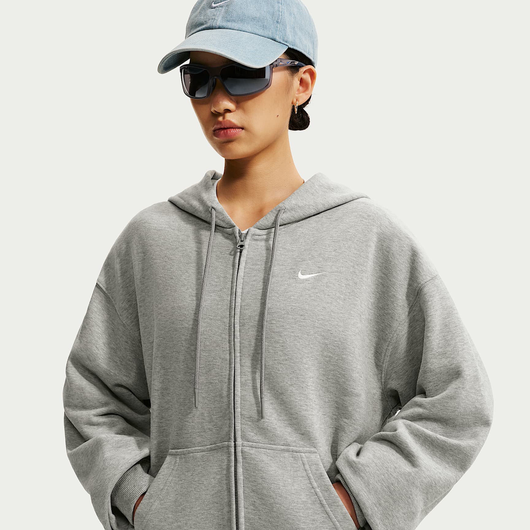 Nike Studio Fleece Lightweight Women's Oversized Full-Zip Hoodie