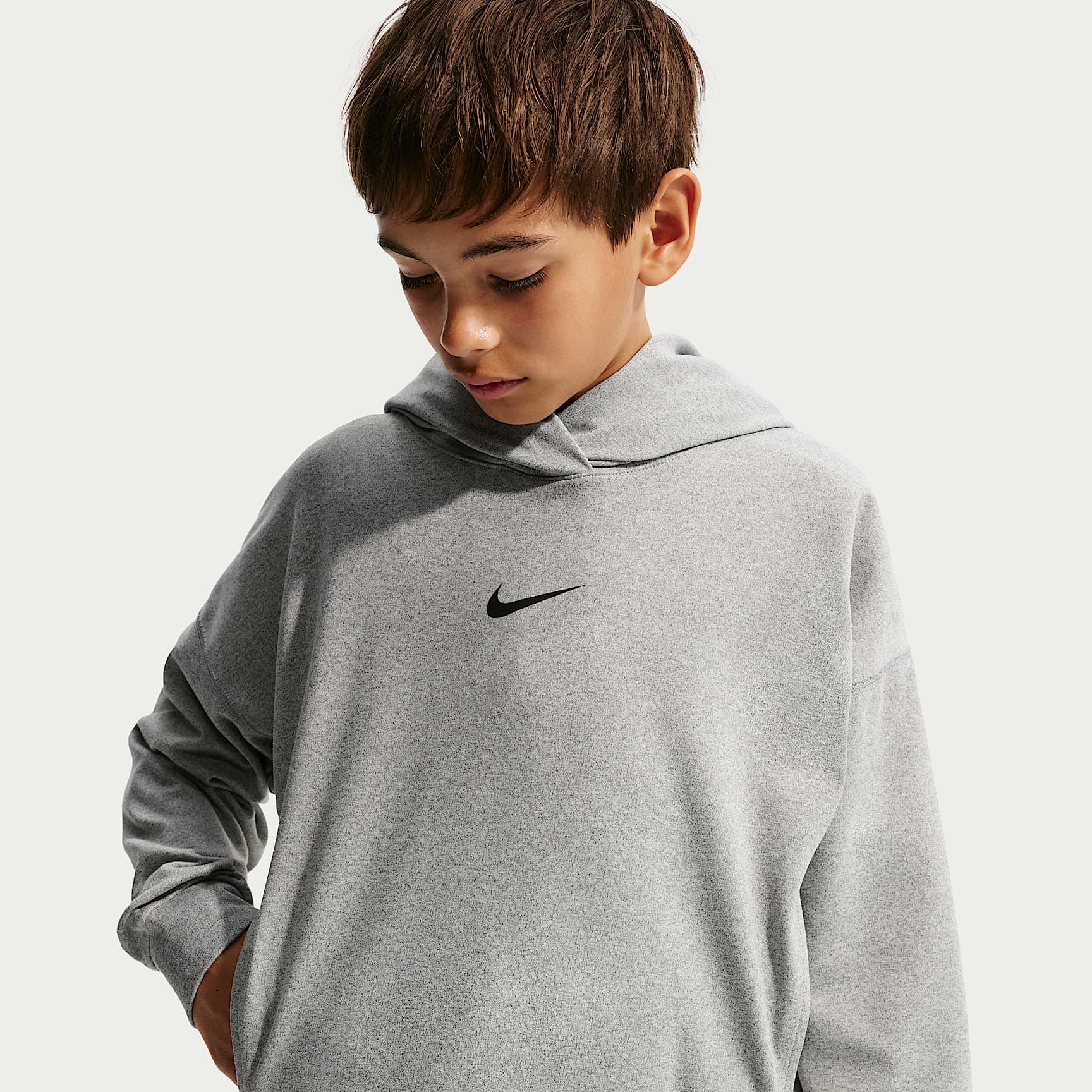 Nike Pro Big Kids' (Boys') Dri-FIT Fleece Pullover Hoodie