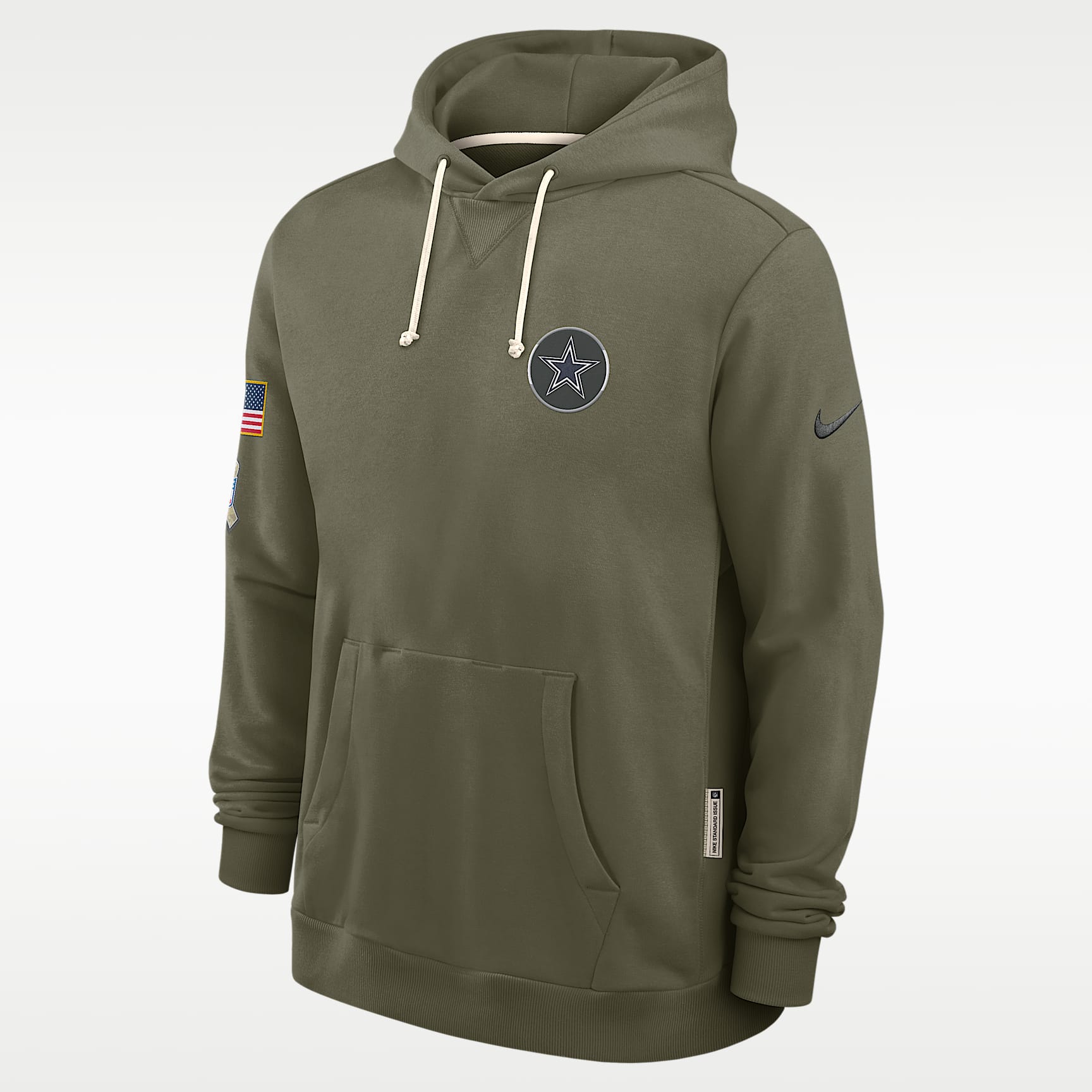 Dallas Cowboys Salute to Service Sideline Dominant Force Men's Nike Dri-FIT NFL Pullover Hoodie