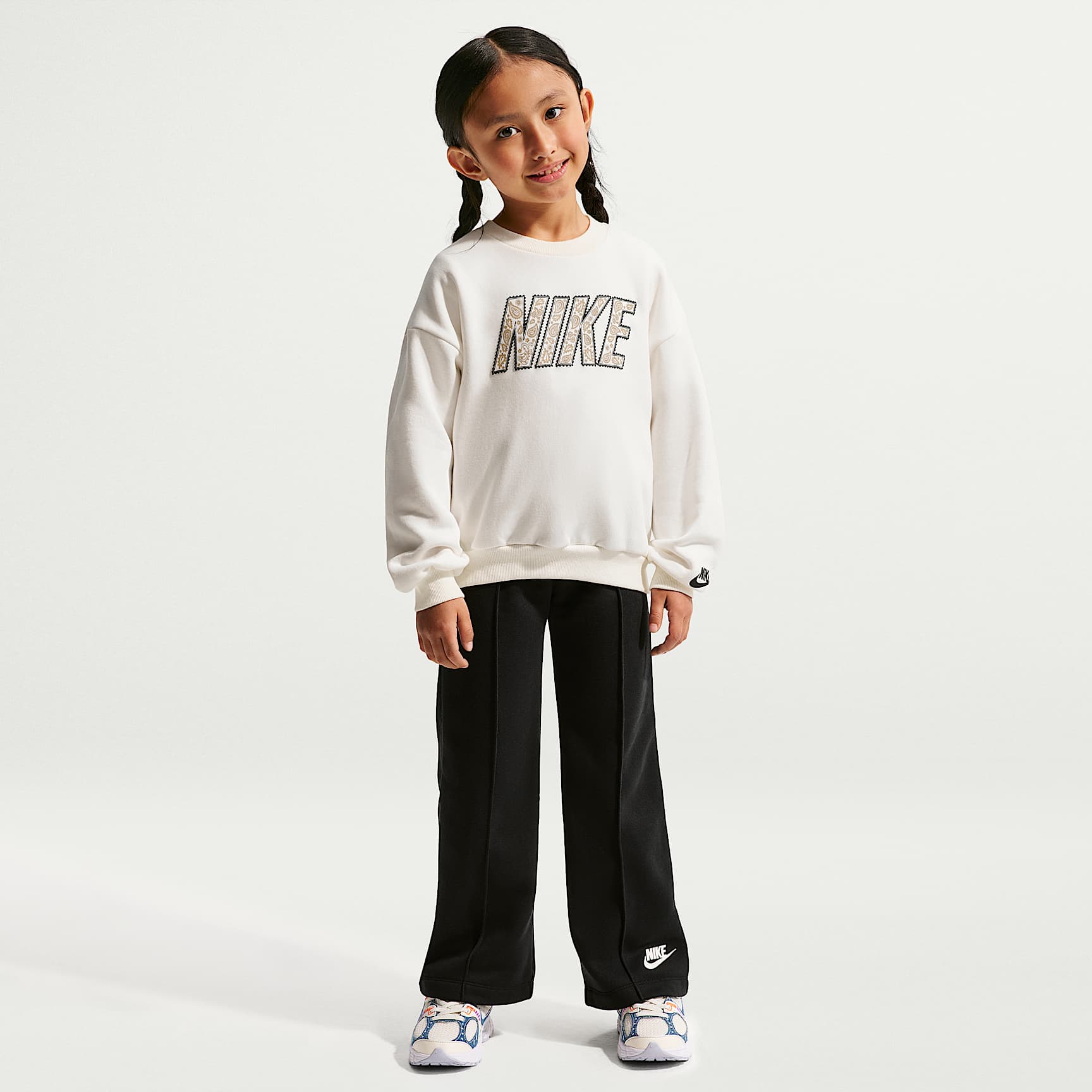 Nike Retro Remix Little Kids' 2-Piece Wide Leg Pants Set