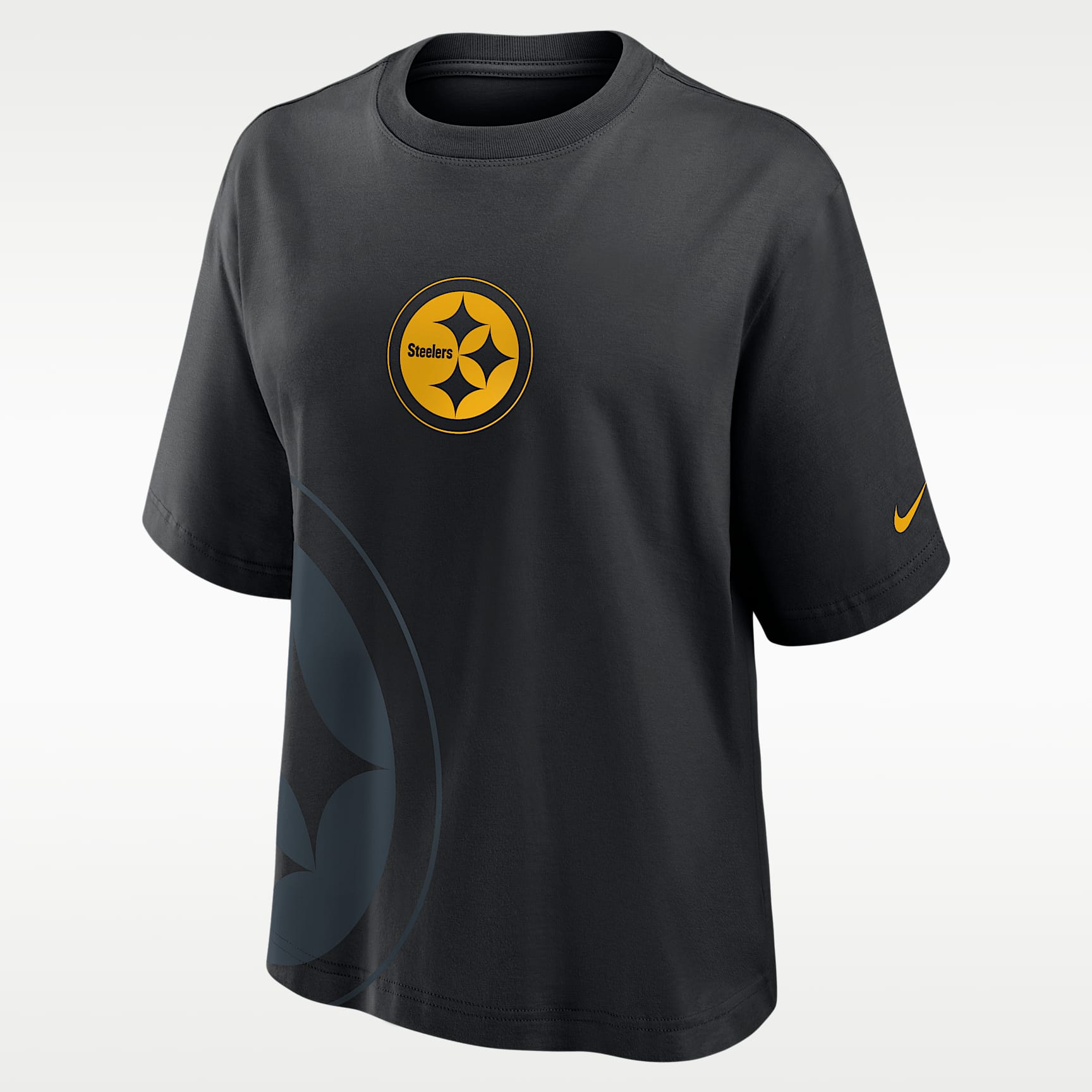 Playera Nike de la NFL para mujer Pittsburgh Steelers Boxy