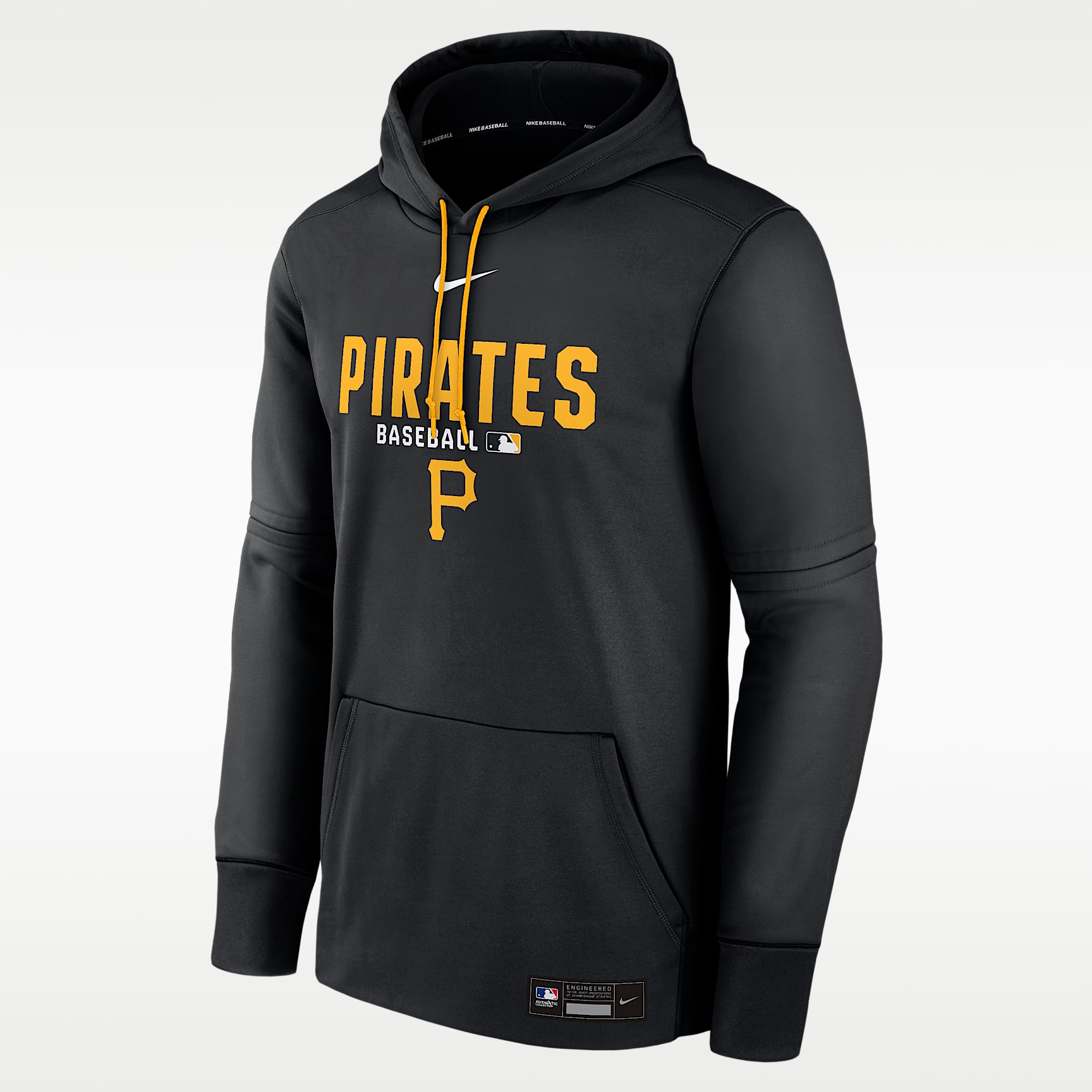 Pittsburgh Pirates Authentic Collection Men's Nike Therma MLB Pullover Hoodie