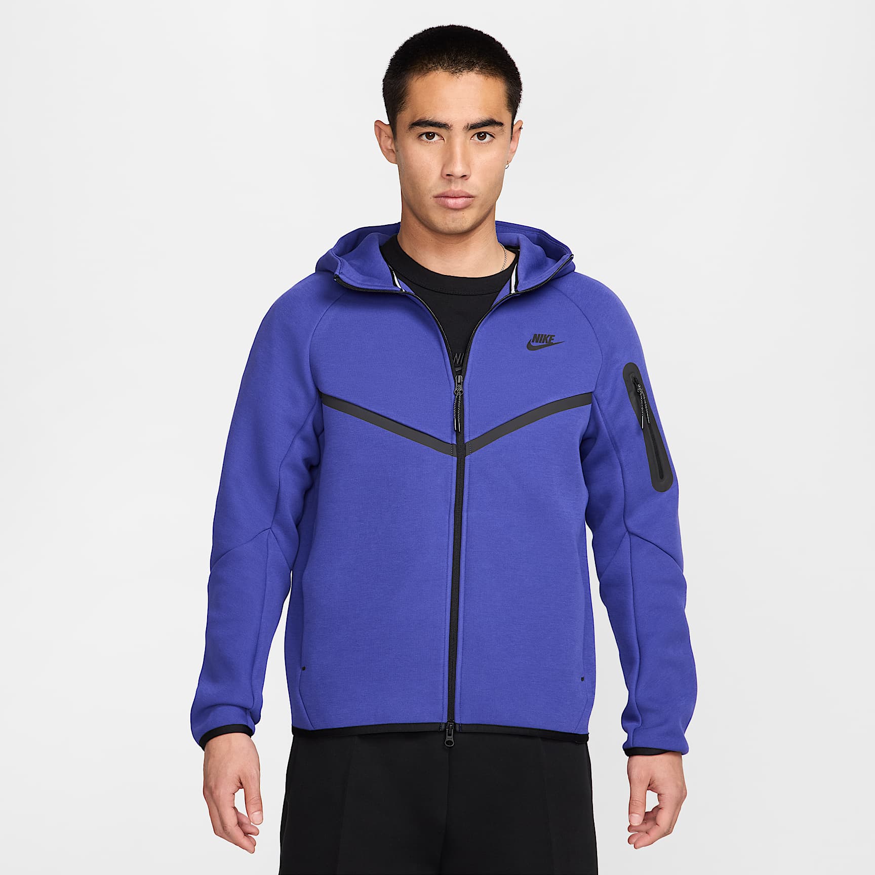 Chamarra Windrunner de tejido Fleece de cierre completo para hombre Nike Tech