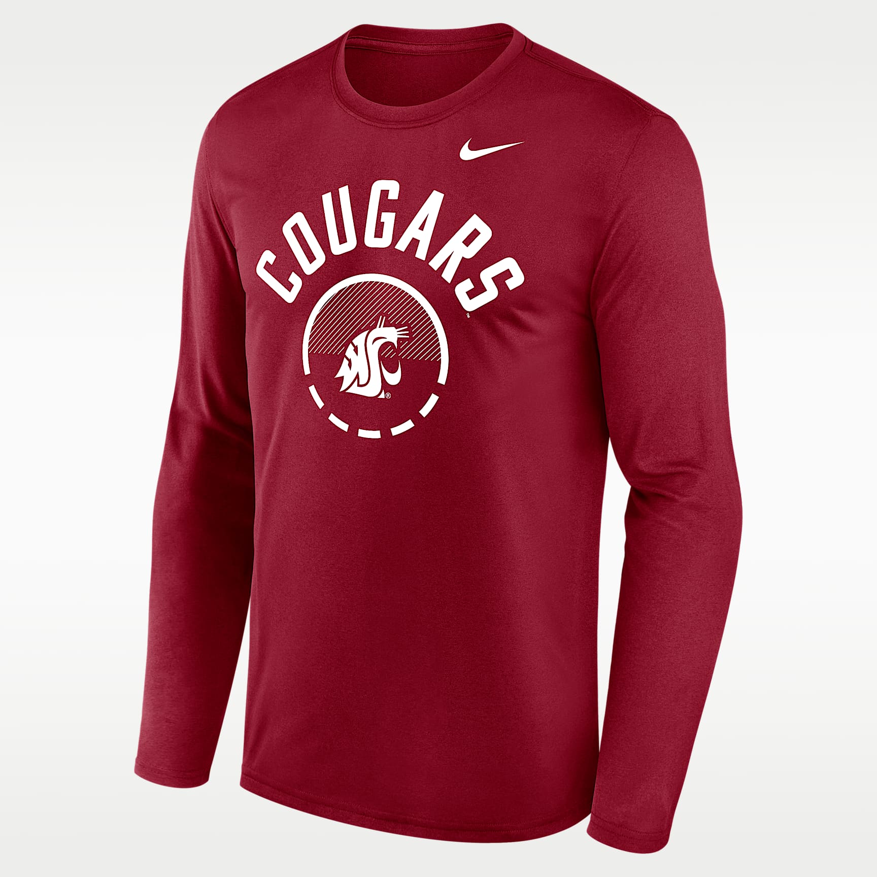 Playera de manga larga universitaria Nike Dri-FIT para hombre Washington State Basketball Shoot Around Legend